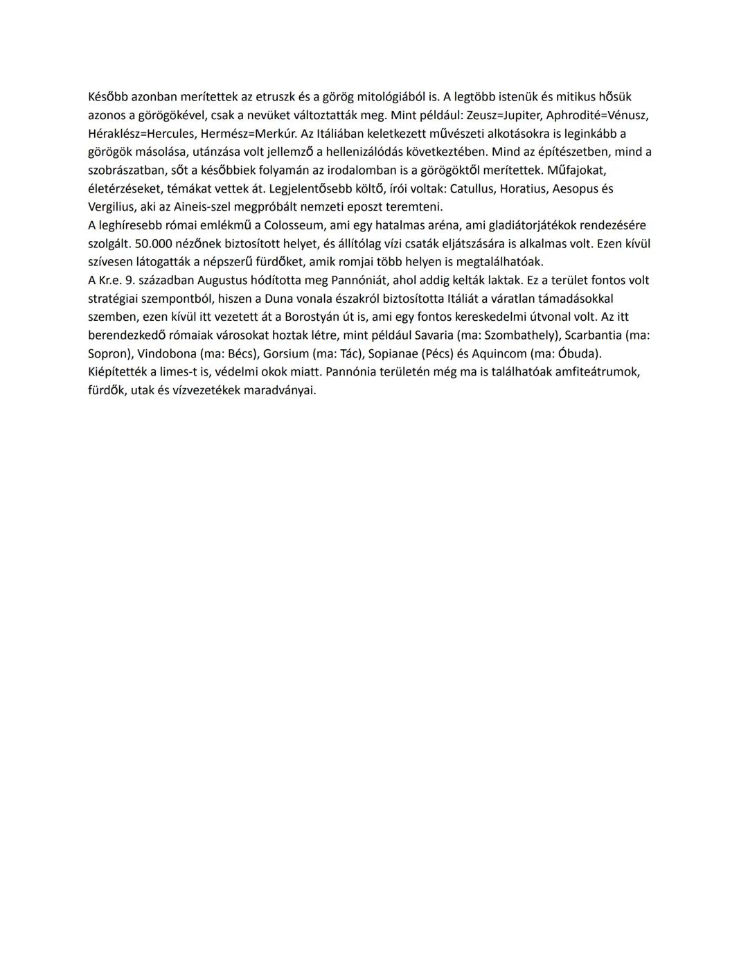 A görög-római hitvilág
Az antik kultúra meglehetősen gazdag volt, ezért van, hogy a reneszánsz korában ehhez az időszakhoz
nyúltak vissza a