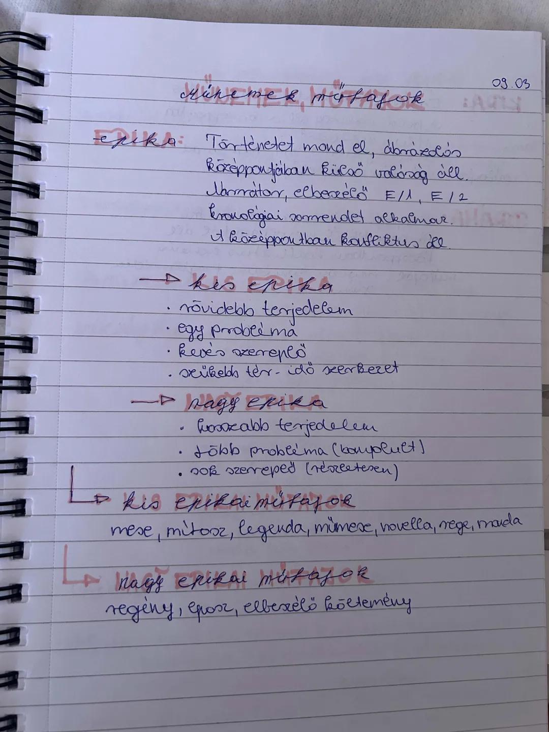 ## Minemek műfajok
epika: Történetet mond el, ábrázolós
Középpontjában külső valóság áll.
Narrator, elbeszélő" E/1, E/2
kronológiai sorrend