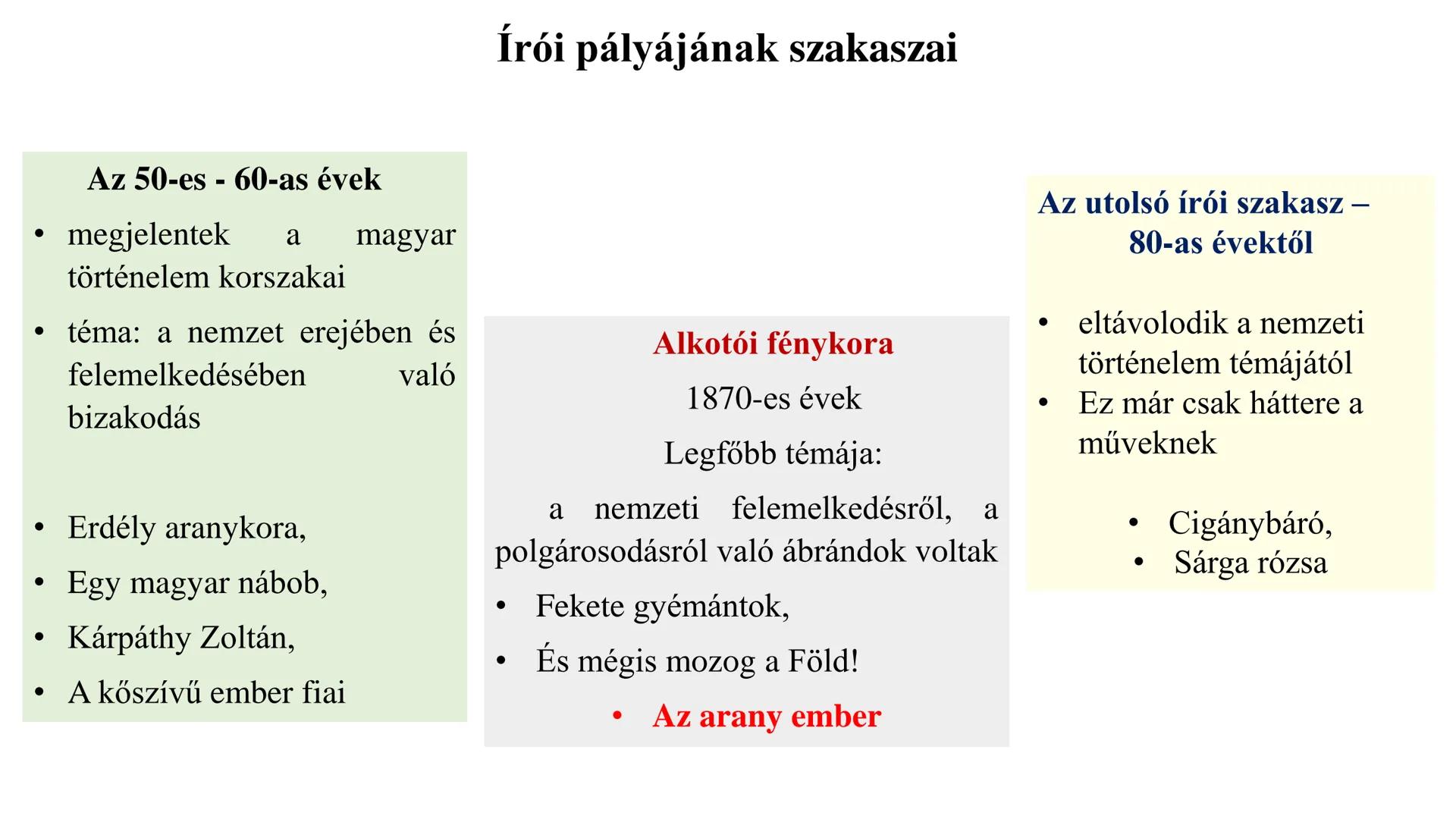 Jókai Mór élete és pályaképe
Jókai Mór a magyar romantika kiemelkedő írója.
Napjainkig a legolvasottabbak közé tartozik,
Az egyik legterméke