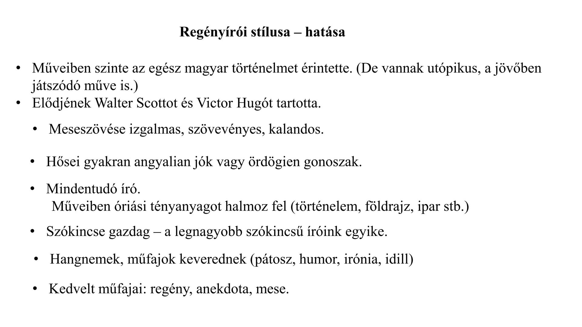 Jókai Mór élete és pályaképe
Jókai Mór a magyar romantika kiemelkedő írója.
Napjainkig a legolvasottabbak közé tartozik,
Az egyik legterméke