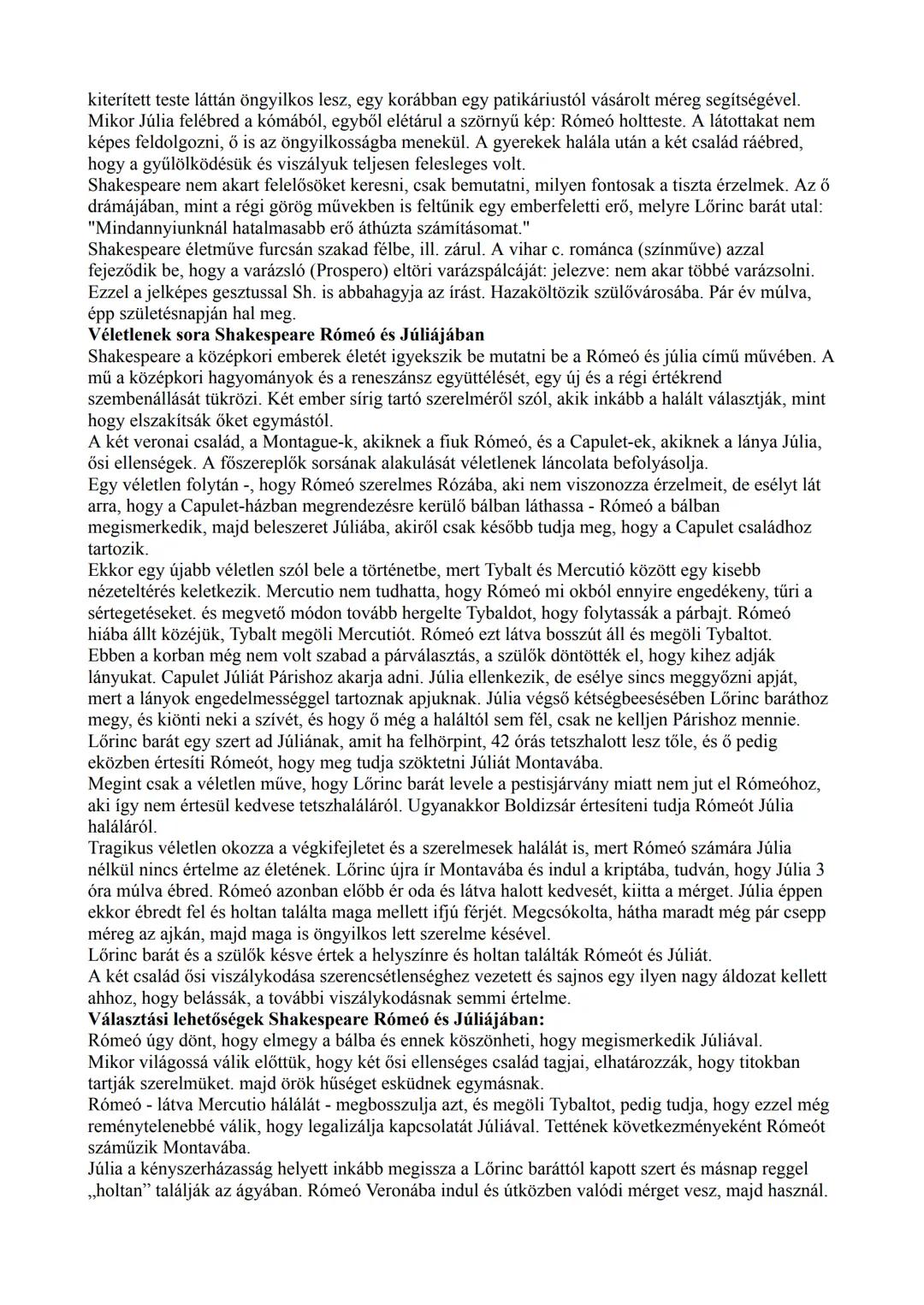 William Shakespeare: Romeo és Júlia
William Shakespeare, a drámairodalom egyik legnagyobb alakja 1564-ben született az angliai
Stratford upo