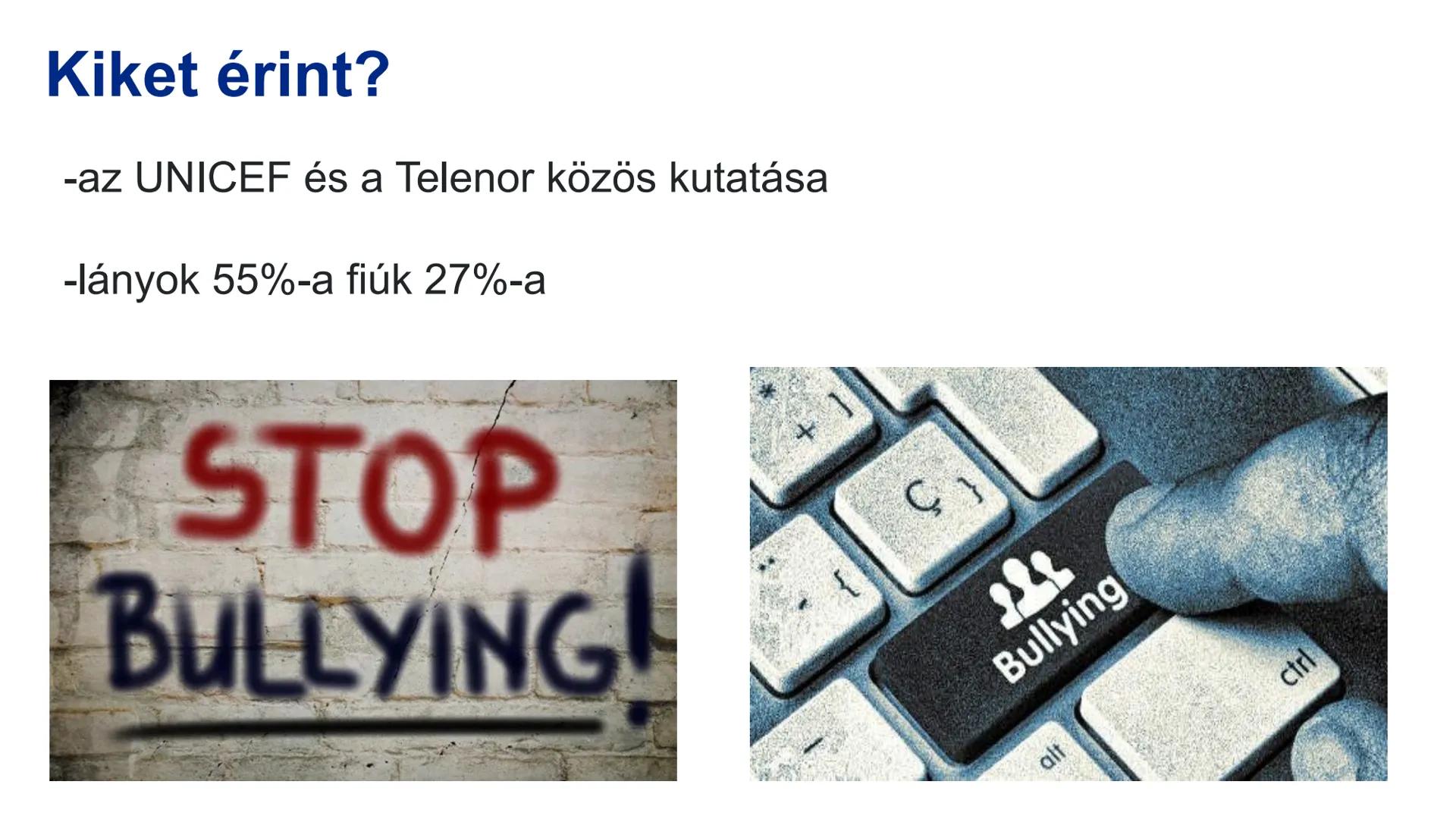 Online zaklatás jellemzői és védekezés ellene
-Sándor Zsófia
-Mohos Emma
-Sch.Janka
informatika projekt 8.r KI MIT MOND, TARTALOM
-Emma: Kik