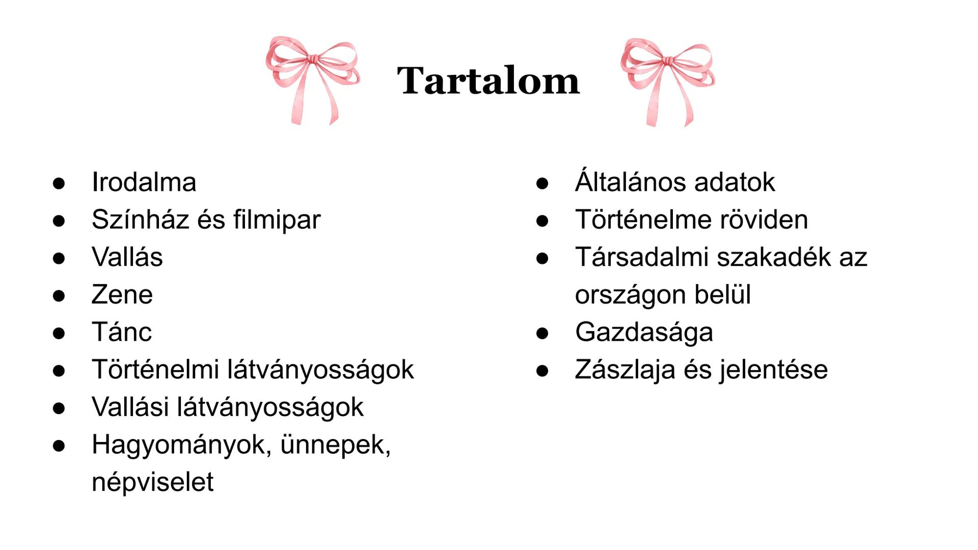 India
Balogh Lili, Bálint Anna, Kovács
Sára, Pintér Emma Glória,
Schwarczenberger Janka Tartalom
• Irodalma
• Színház és filmipar
• Vallás
•