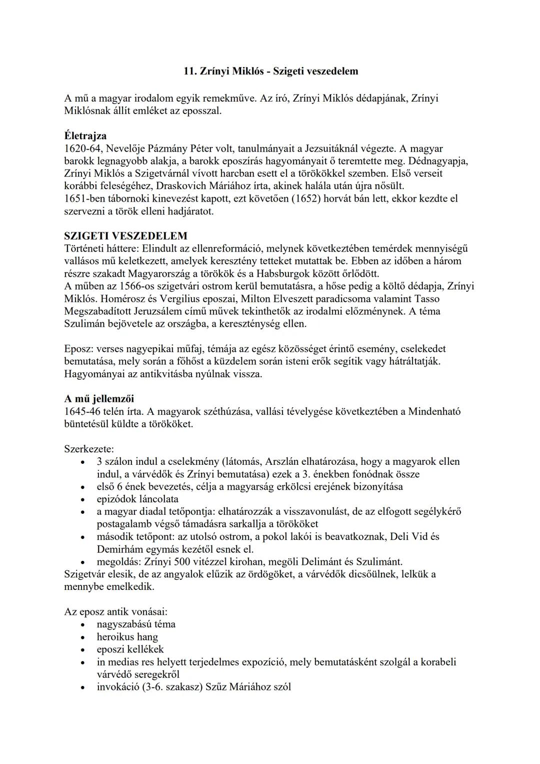 Zrínyi Miklós - Szigeti veszedelem