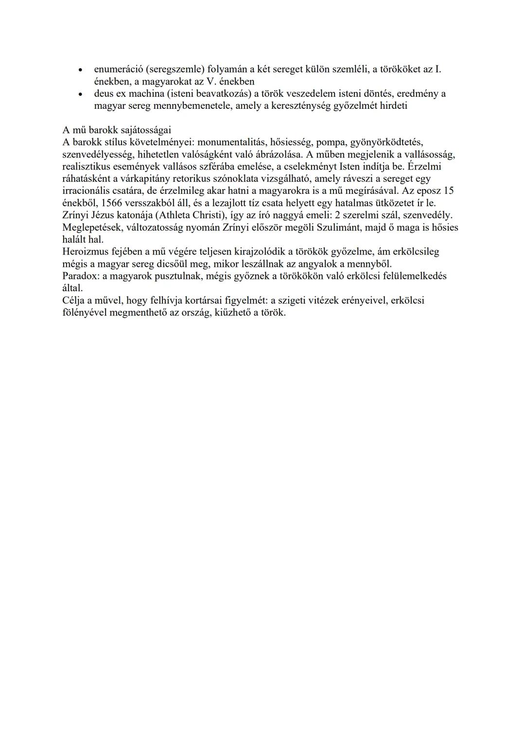 11. Zrínyi Miklós - Szigeti veszedelem
A mű a magyar irodalom egyik remekműve. Az író, Zrínyi Miklós dédapjának, Zrínyi
Miklósnak állít emlé