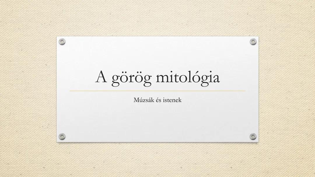 A görög mitológia