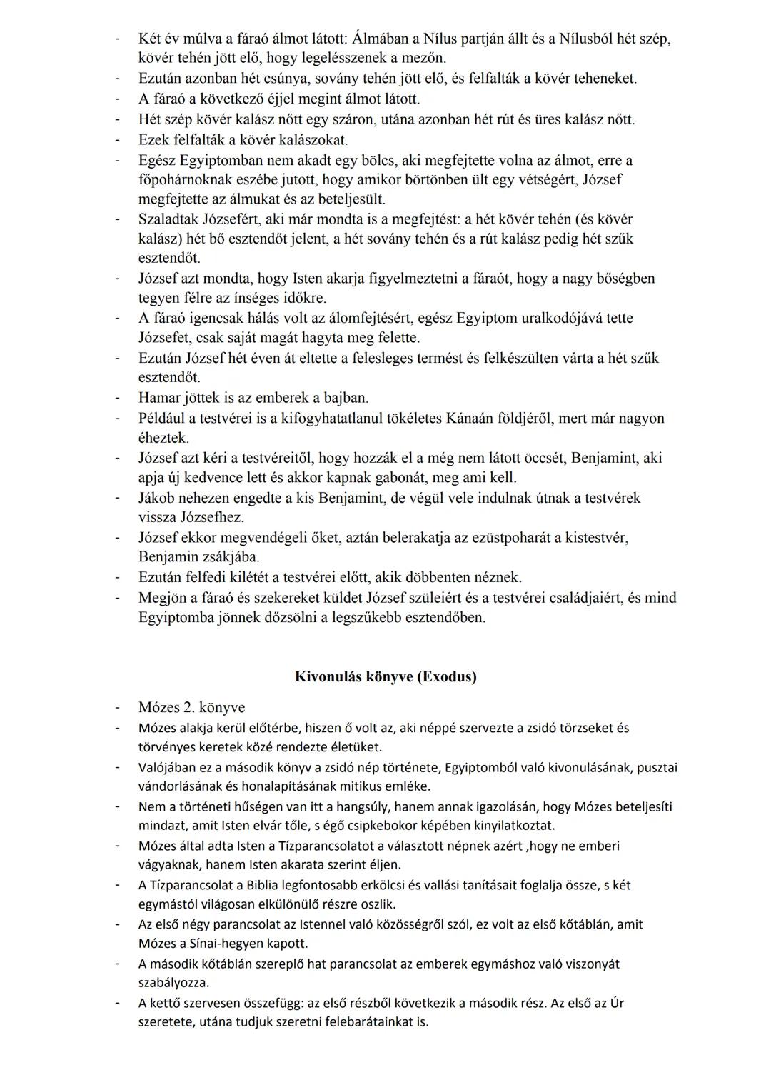 # Biblia
Keletkezés: a Kr. e. 2. évezredtől Kr. u. 100 körülig tartott az egyes részek meg-
írása, és a végleges formája között évszázadok