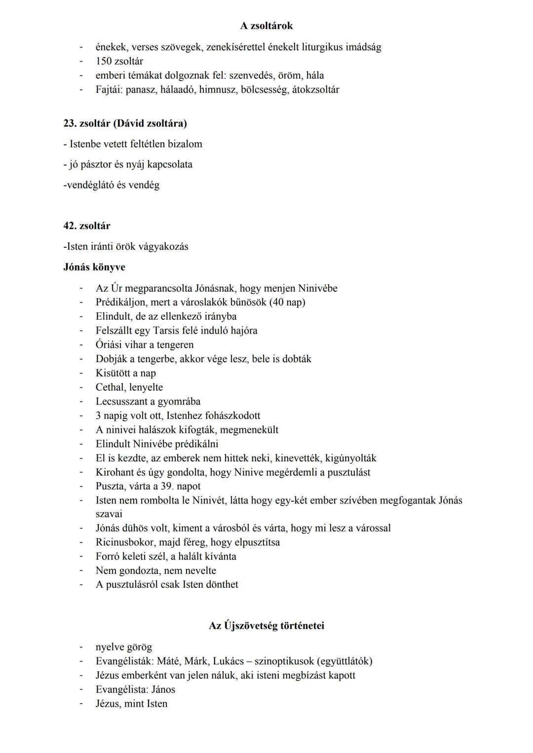# Biblia
Keletkezés: a Kr. e. 2. évezredtől Kr. u. 100 körülig tartott az egyes részek meg-
írása, és a végleges formája között évszázadok