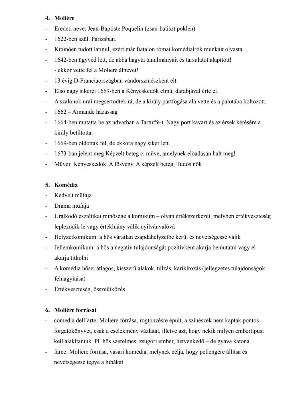 ## A francia klasszicista dráma, Moliére - Tartuffe
1. **Történelmi háttér:**
- Európa szerte a 17. század a barokk időszaka
- Franciaorszá