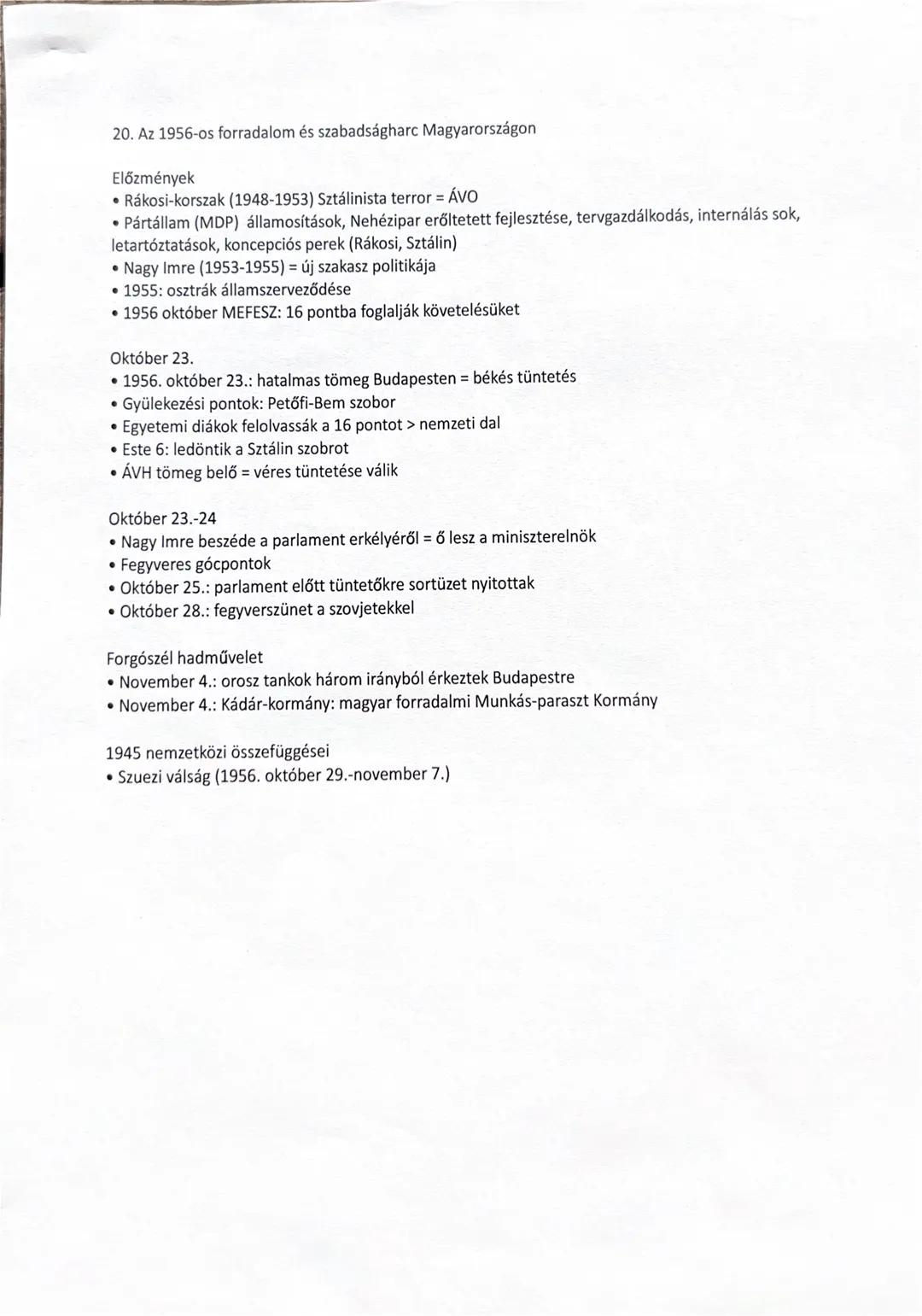 Az 1956-os forradalom és szabadságharc Magyarországon