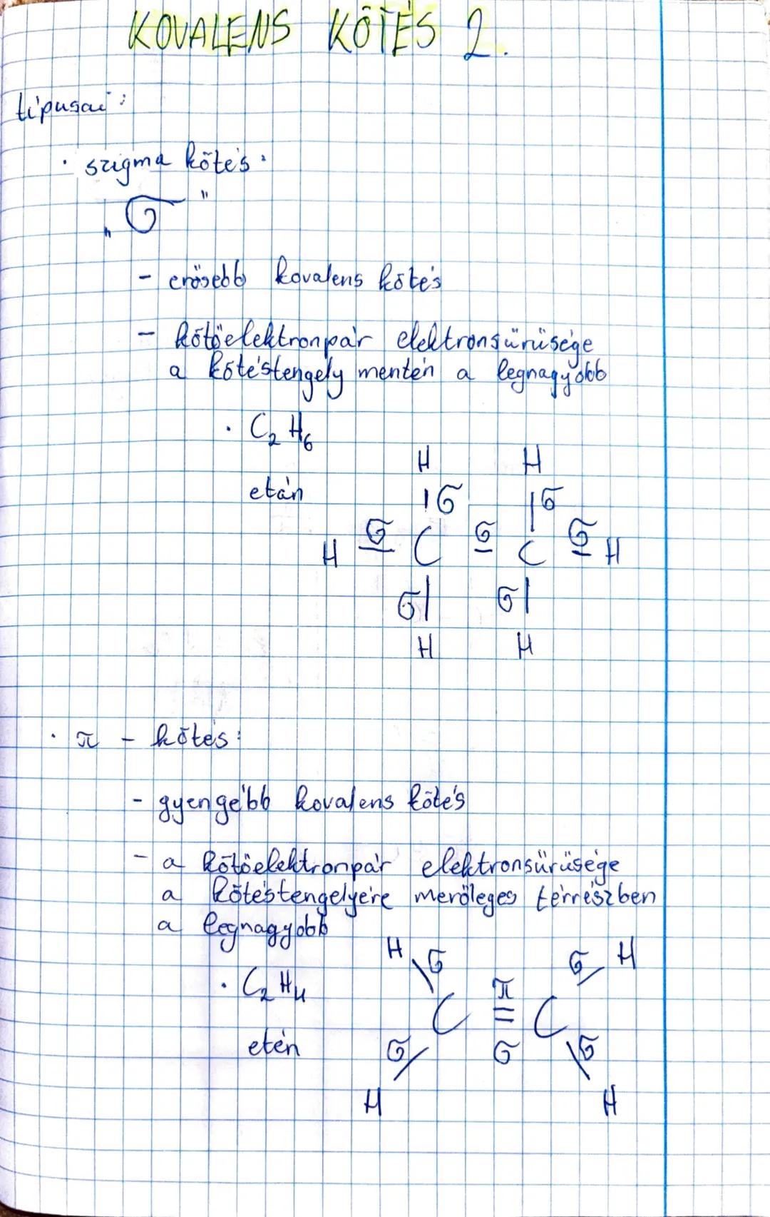 # KOVALENS KÖTÉS
- cél: a nemesgáz szerkezet kialakítása közös elektronpárral
- jellemzői:
- közös elektronpárral kialakított kötés
-
