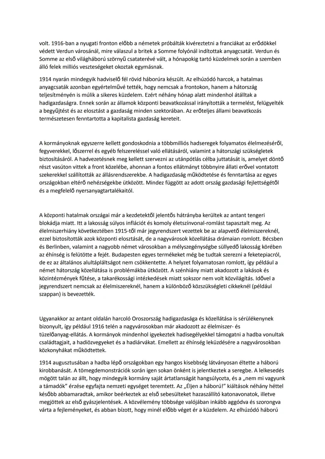 Az első világháború
A nagy földrajzi felfedezésekkel meginduló gyarmatosításban kezdetben a spanyolok és a portugálok
jártak élen, de a 16.