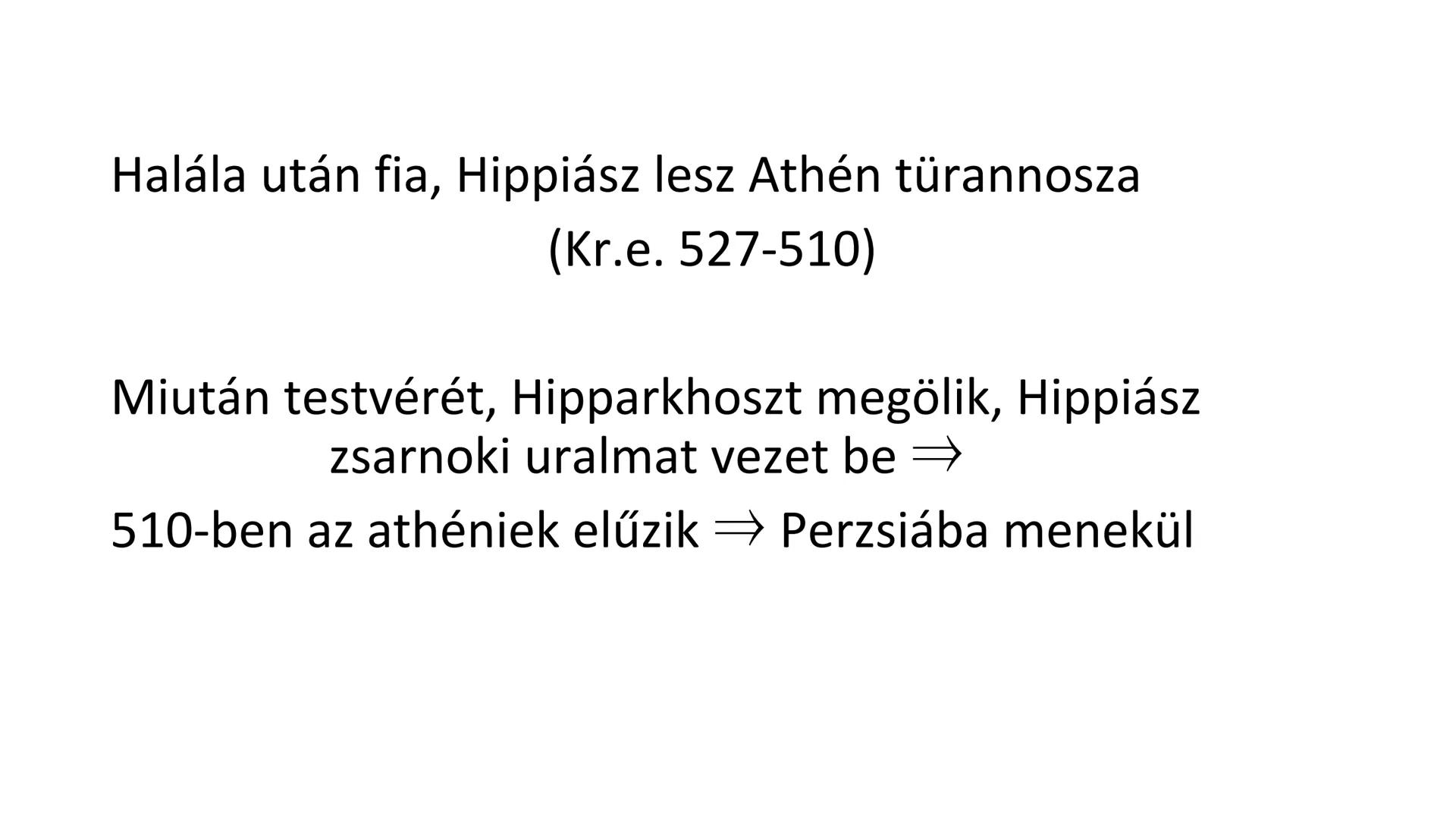 Athéni demokracia Drakón
Athéni politikus (nem archón!), aki Kr.e. 621-ben
törvénybe foglalta (=leiratta) a szokásjogot
Törvényei nem maradt