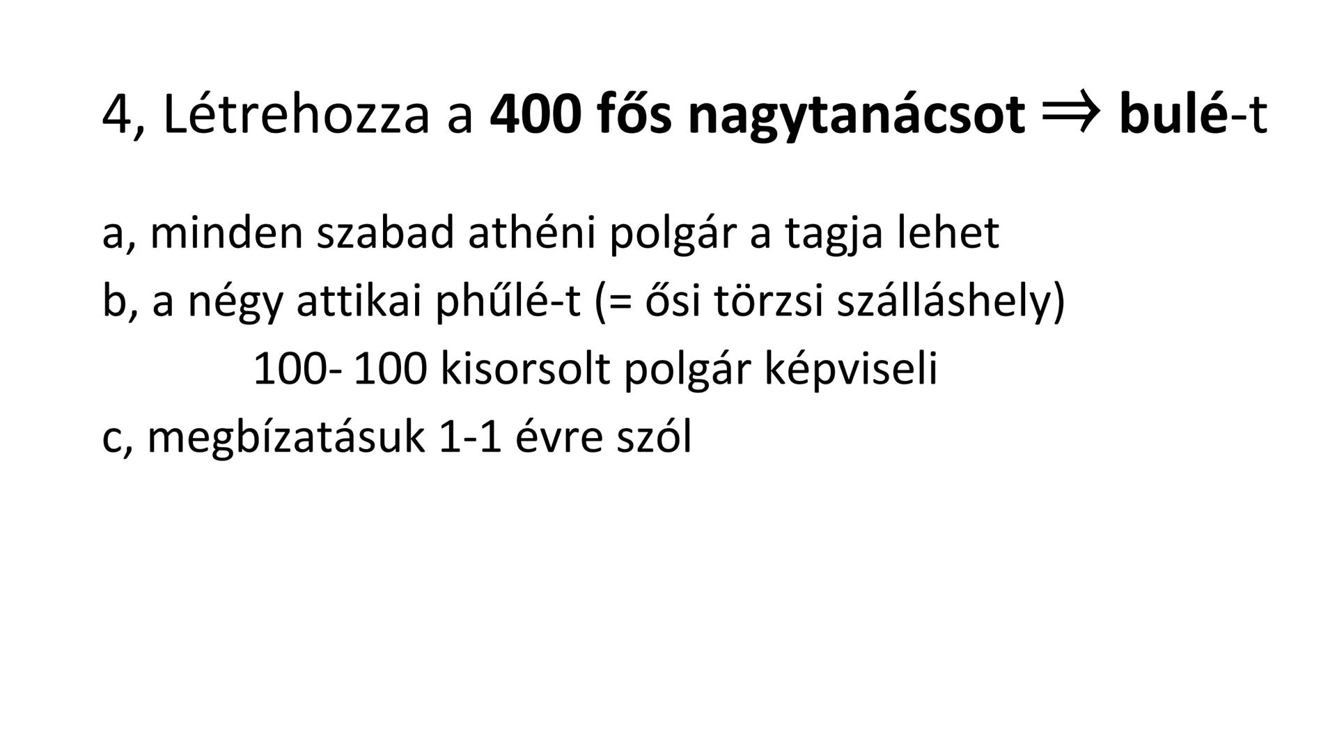 Athéni demokracia Drakón
Athéni politikus (nem archón!), aki Kr.e. 621-ben
törvénybe foglalta (=leiratta) a szokásjogot
Törvényei nem maradt