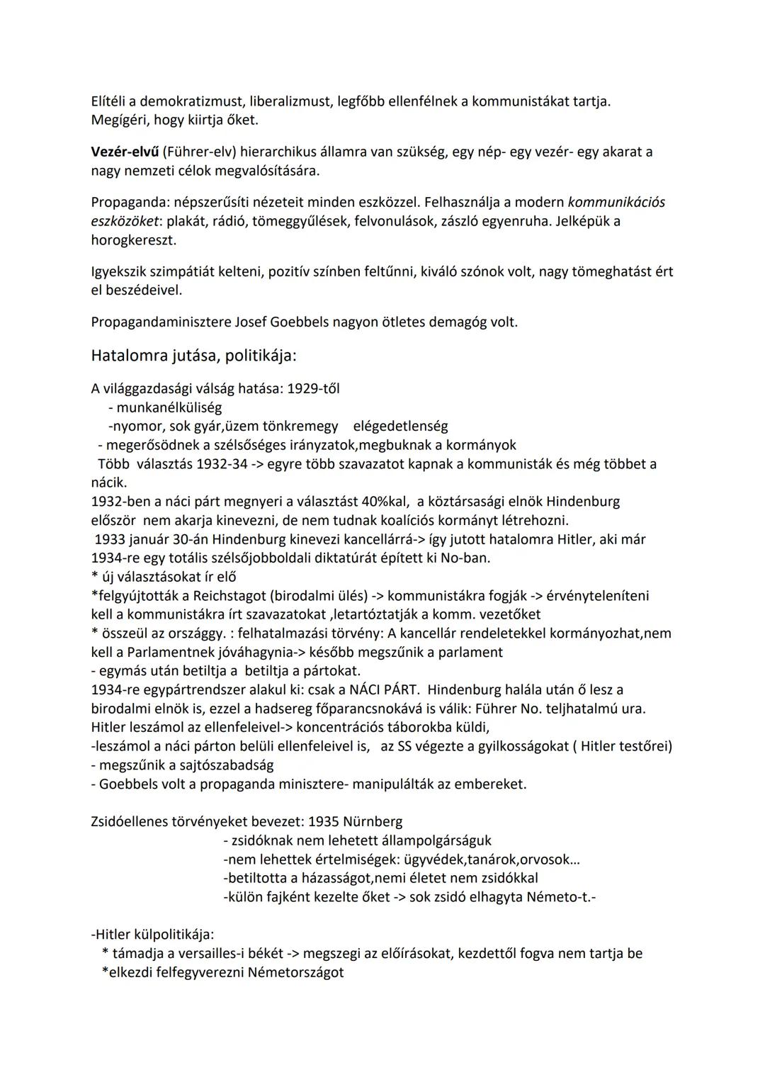 Náci ideológia és propaganda
Előzmények:
- 1918. nov.- polgári demokratikus forradalom volt -> kikiáltották a köztársaságot és létrejön
a we