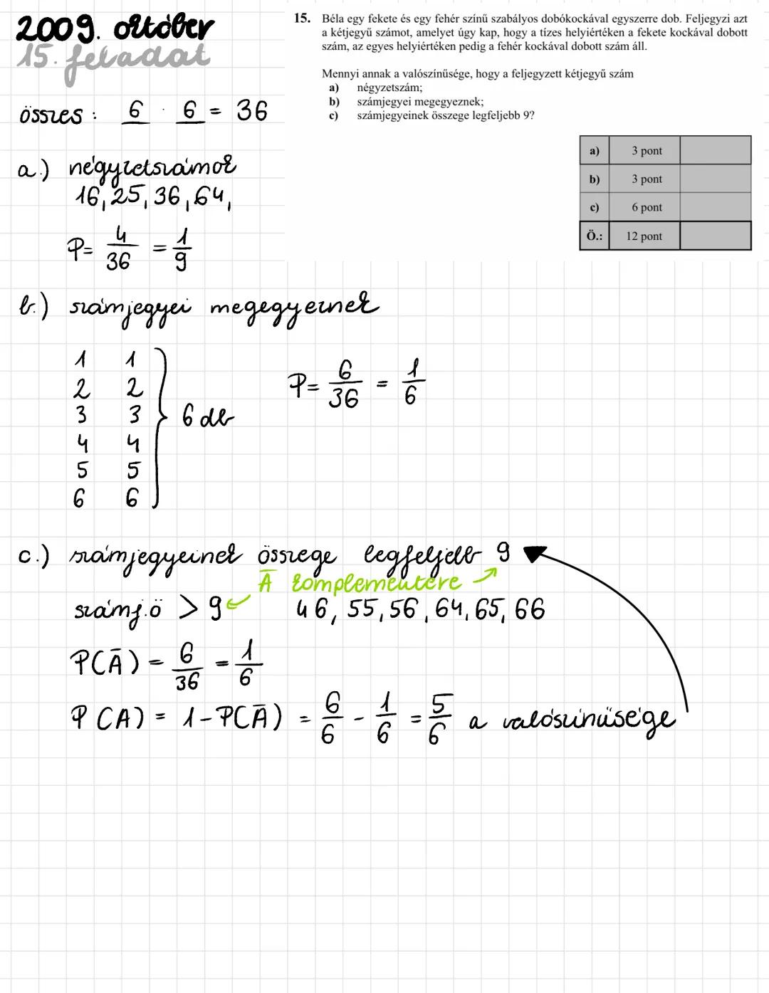 # VALÓSZÍNŰSÉG
KISÉRLET: egy kocka dobása
KIMENET: Kísérlet eredménye (1-est dobtam)
ÖSSZETETT ESEMÉNY: páros számot dobok
ESEMÉNYTÉR: m