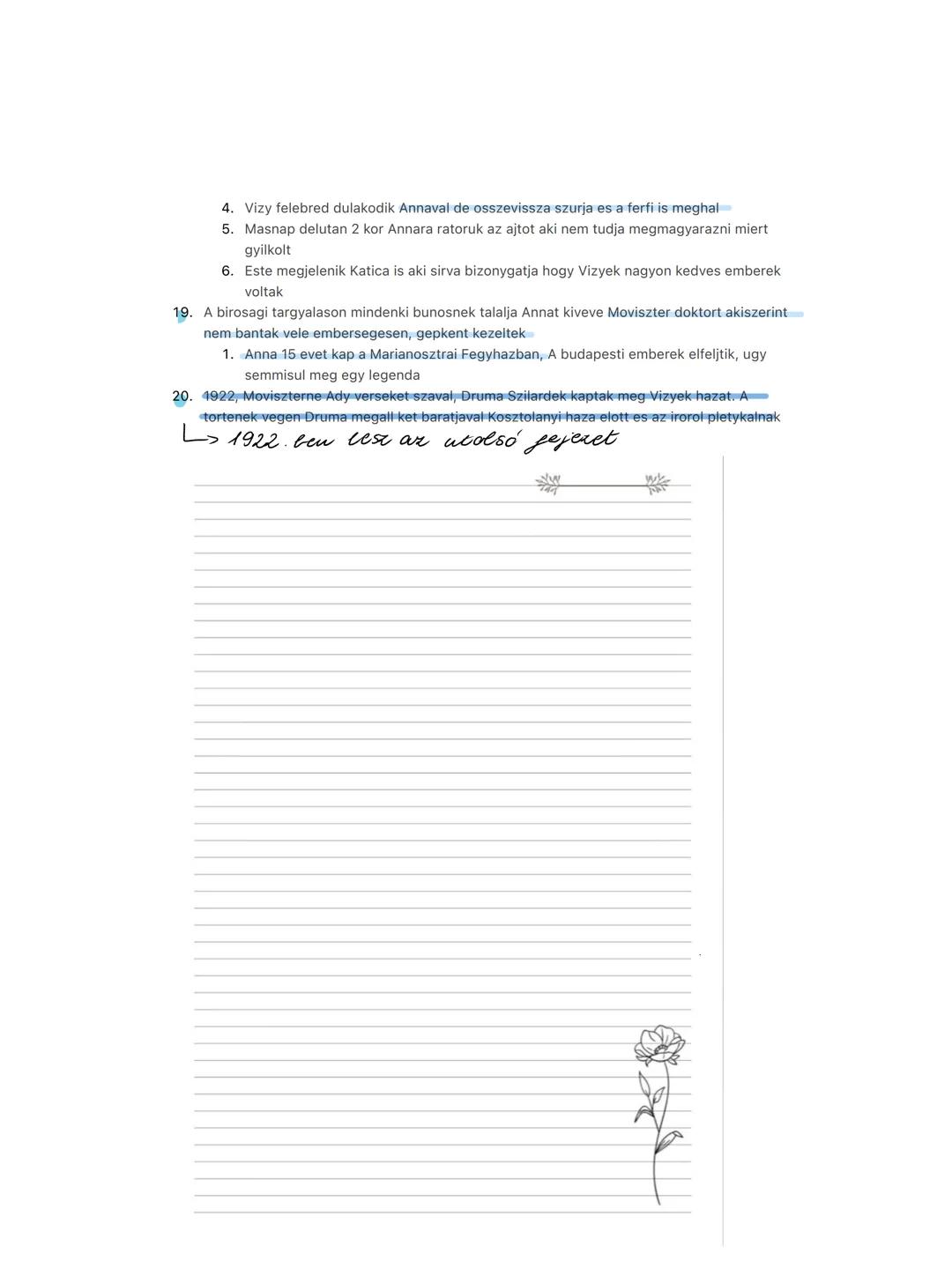 Édes Anna
20 fejezet a cselekvés a 2-19 ben van
az elso es az utolso csak vilagot teremt es bemutatja hogy Kosztolanyi tavol all minden poli