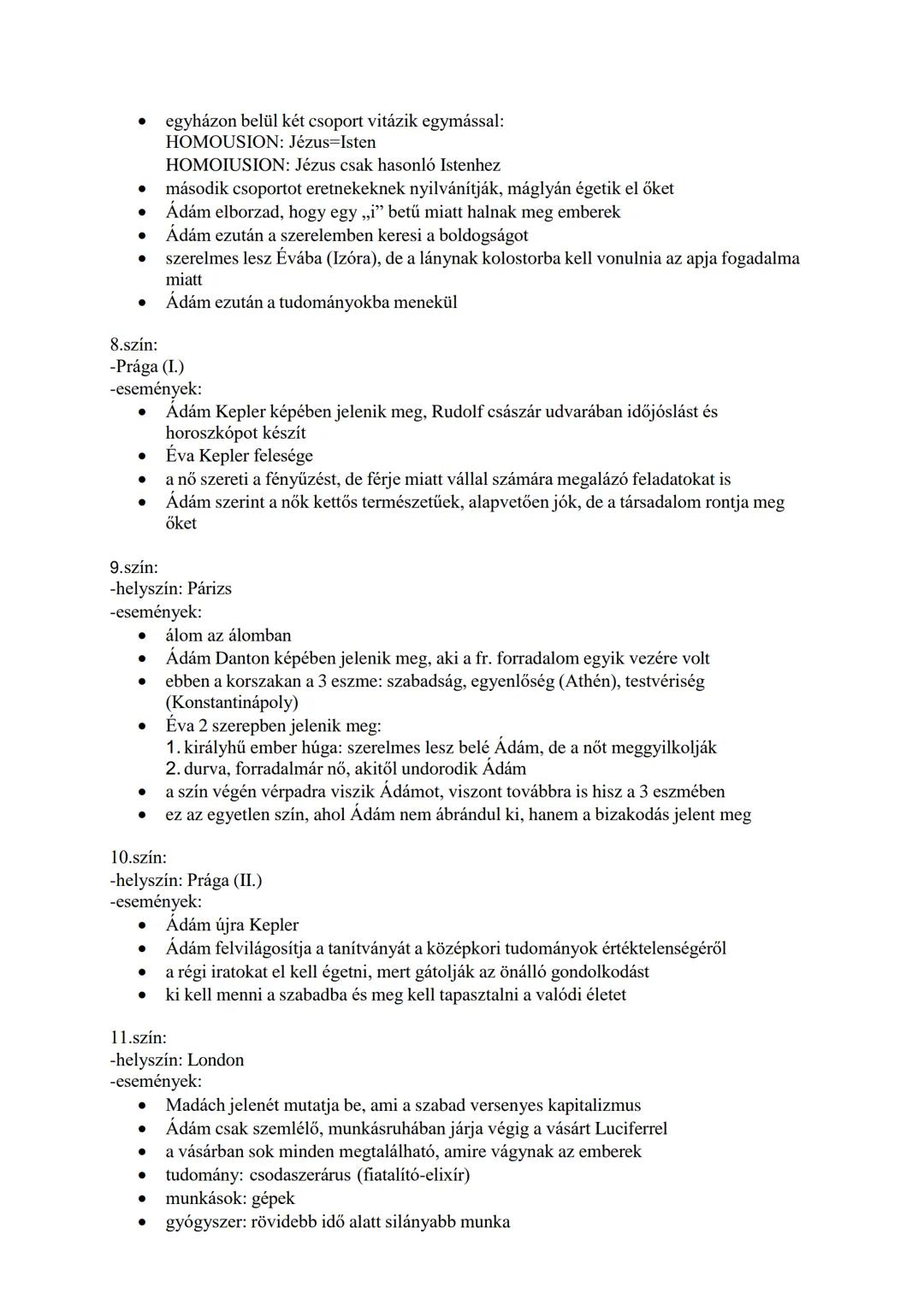 -Madách főműve
10. tétel: Madách Imre: Az ember tragédiája
-műfaj: drámai költemény=verses dráma (a műfajok keveredése tapasztalható:
romant