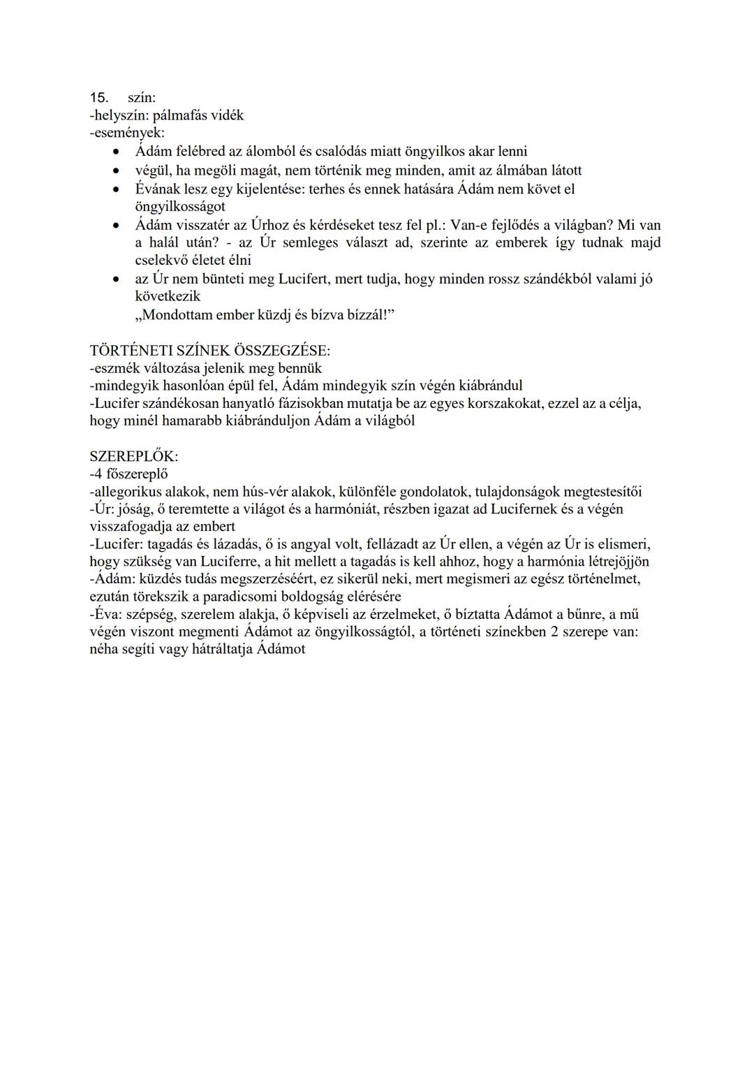 -Madách főműve
10. tétel: Madách Imre: Az ember tragédiája
-műfaj: drámai költemény=verses dráma (a műfajok keveredése tapasztalható:
romant