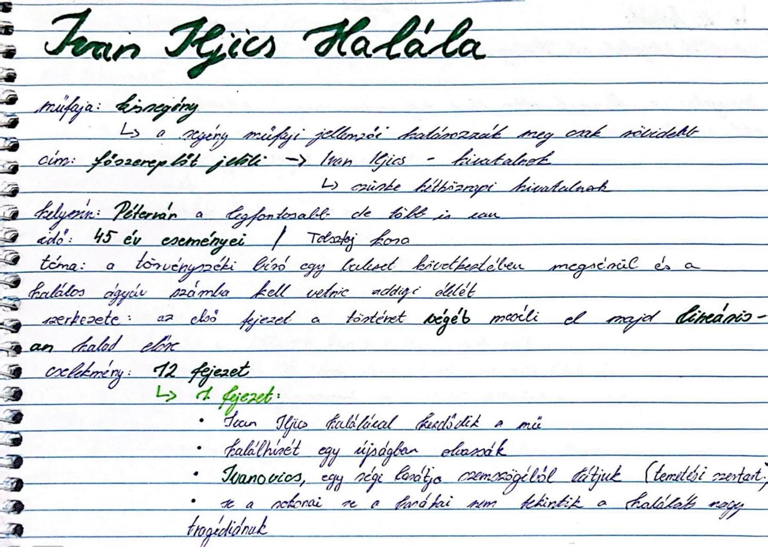 --- OCR Start ---
Fear Pejics Halála
mufaja: kisnegény
Ls a xyéry müfyi jellemzći határozzák meg ont rövident
cim: főszereplit jetili Ivan P