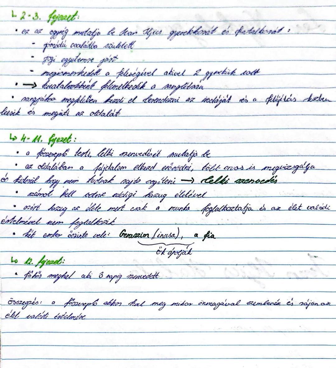 --- OCR Start ---
Fear Pejics Halála
mufaja: kisnegény
Ls a xyéry müfyi jellemzći határozzák meg ont rövident
cim: főszereplit jetili Ivan P