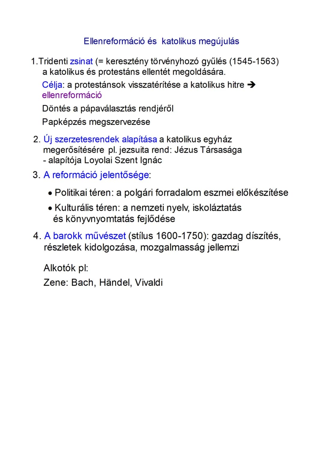 A reformáció
1. Jelentése: A katolikus egyház megújítására törekvő (vallási
és politikai) mozgalom a 16. században.
2. Okai: elvilágiasodott