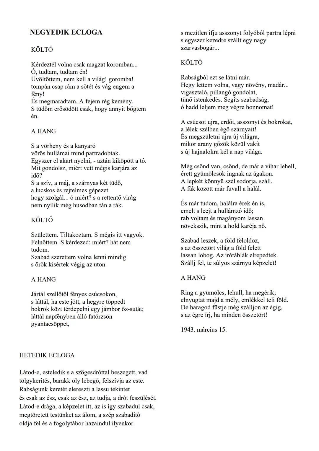 ## I. Radnóti Miklós
11. Radnóti Miklós eklogaköltészete
- a Nyugat 3. nemzedékének tagja, költő, műfordító, prózaíró
- az újklasszicizmus