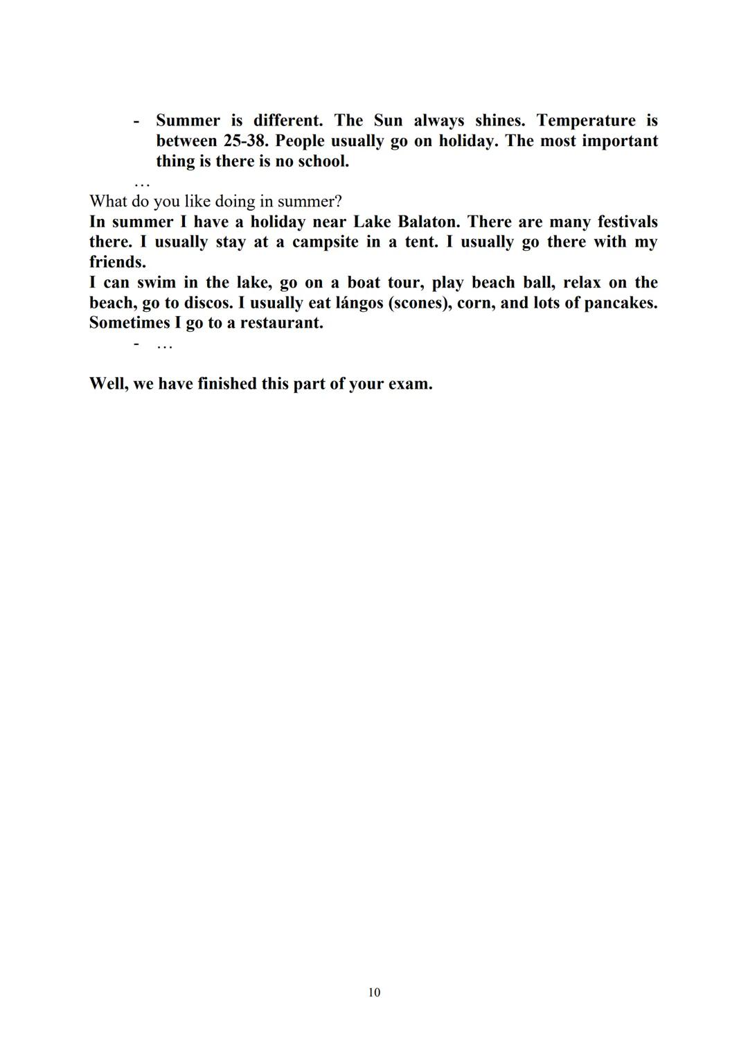 Angol nyelv
szóbeli
érettségi tételsor
2023 – 2024
Kidolgozott PÉLDÁNY Tartalomjegyzék
1.1. Életmód (6.) - favourite dishes
1.2. Gazdaság (1