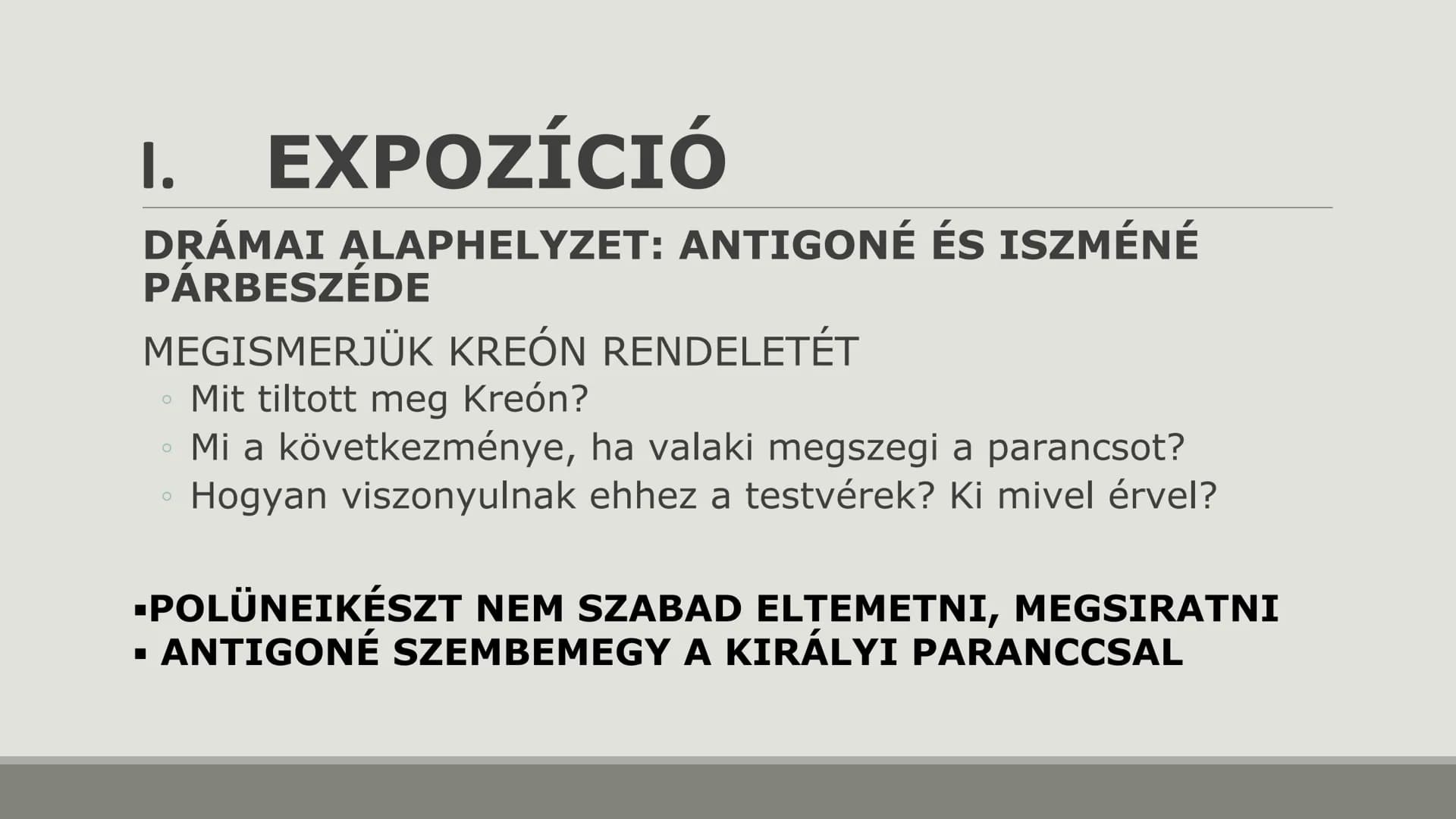 SZOPHOKLÉSZ:
ANTIGONÉ ## SZOPHOKLÉSZ ÉLETE
- KR. E. 496-406 KÖZÖTT ÉLT
- A LEGNAGYOBB TRAGÉDIAÍRÓ
- 120 DARABOT ÍRT
- 24 GYŐZELMET ÉRT EL
-