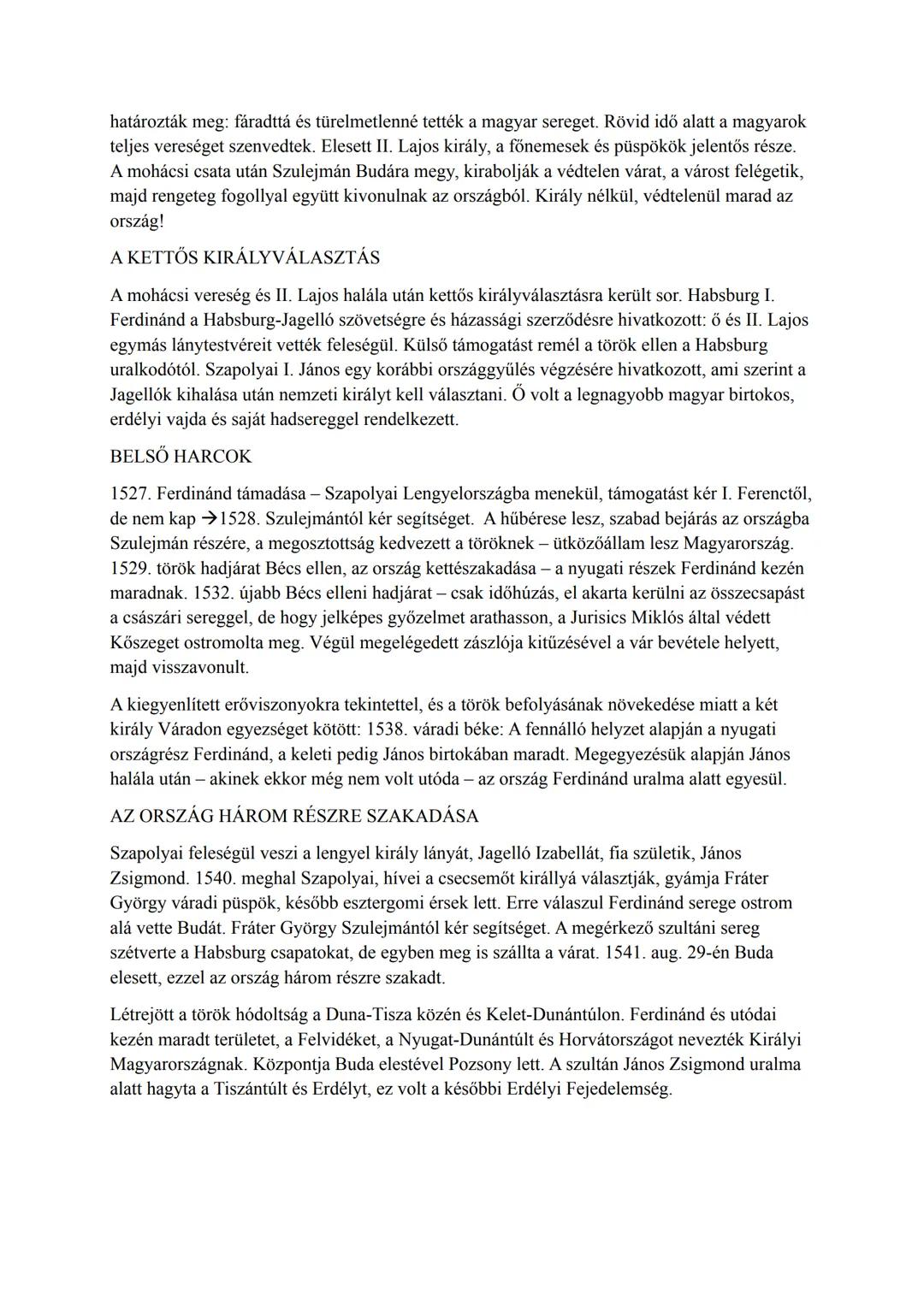8. A mohácsi csata és az ország három részre szakadása
A KIRÁLYI HATALOM ÖSSZEOMLÁSA
A magyar trónra Mátyás halála után a lengyel származá