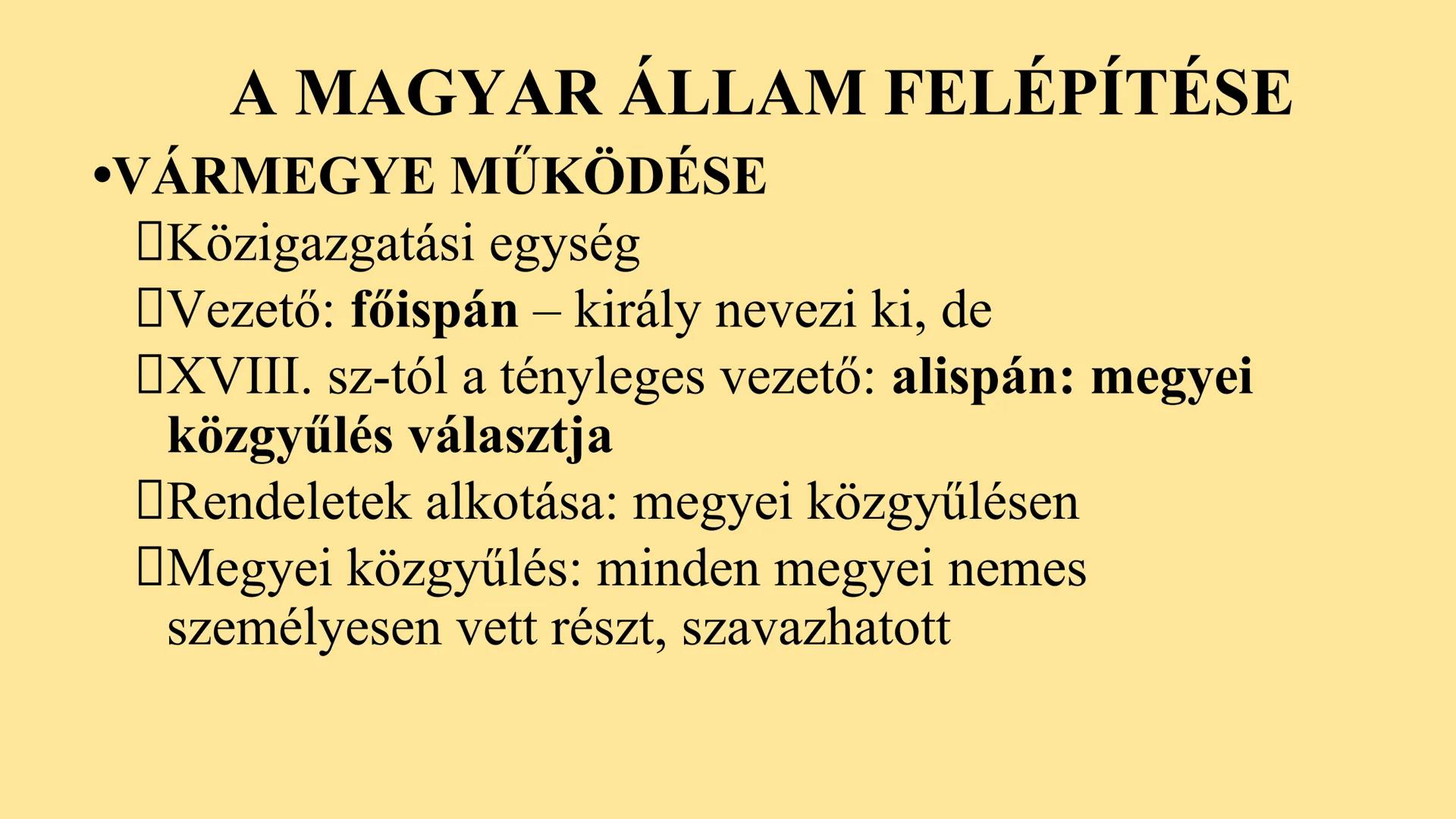 A REFORMKOR A POLITIKAI ÉLET SZÍNTEREI
•XVIII. sz. Magyar Királyság a Habs. Bir. része
•Habs. uralkodó: MO. királya
1740 - 1780: Mária Teréz