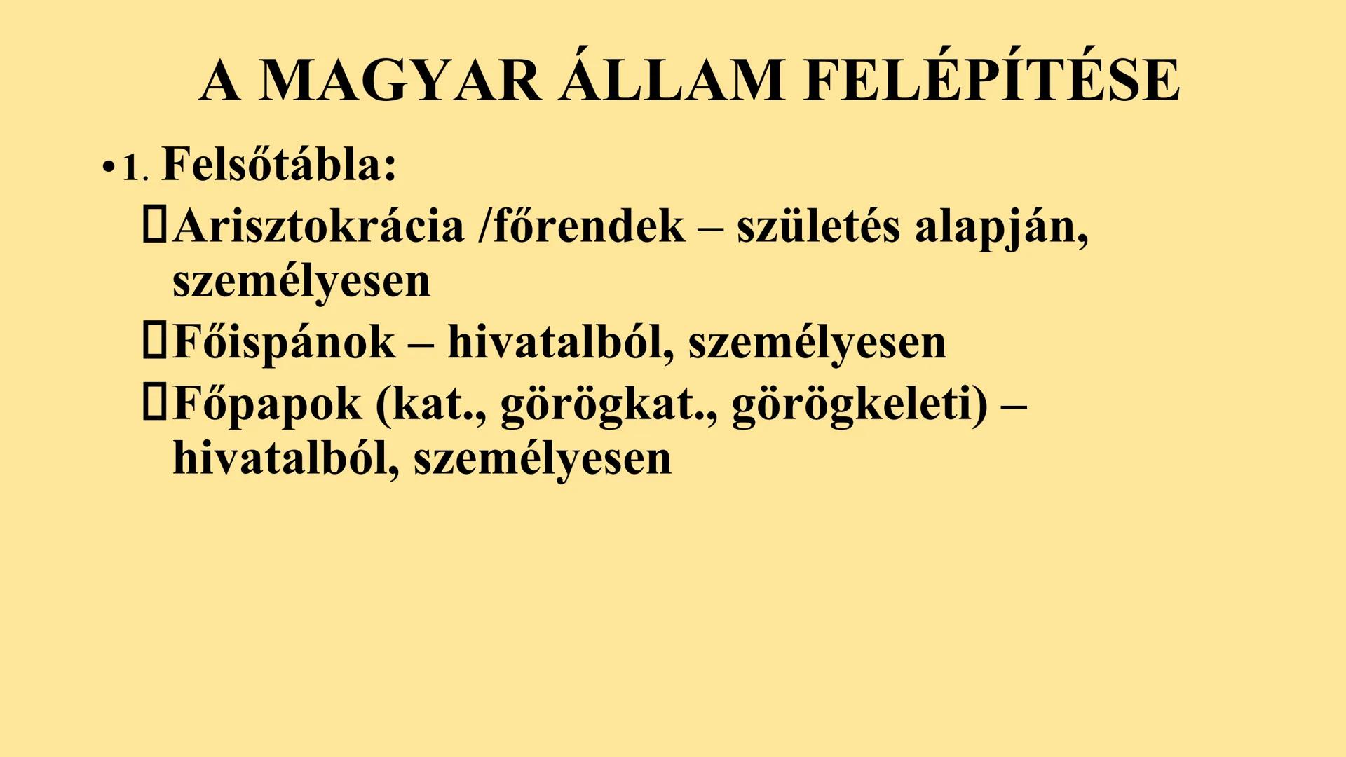 A REFORMKOR A POLITIKAI ÉLET SZÍNTEREI
•XVIII. sz. Magyar Királyság a Habs. Bir. része
•Habs. uralkodó: MO. királya
1740 - 1780: Mária Teréz