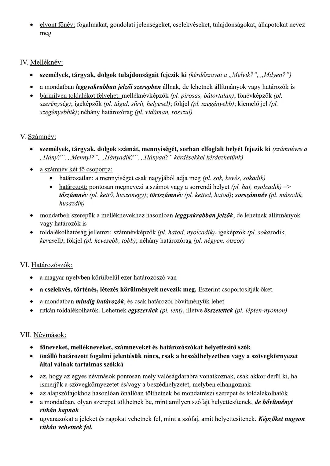 A MAGYAR NYELV SZÓFAJI RENDSZERE: AZ ALAPSZÓFAJOK, A VISZONYSZÓK
ÉS A MONDATSZÓK
I. A szófaj:
a nyelvhasználatban egyformán viselkedő, azono