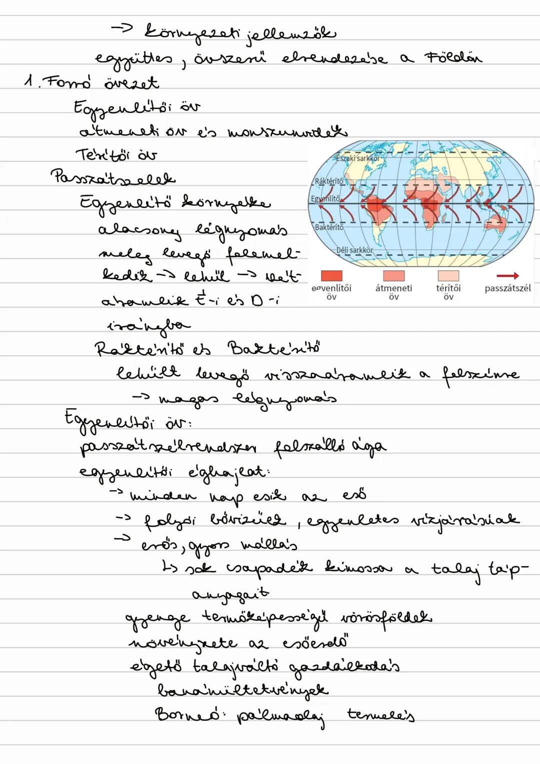 ## Eghajlati övezetesség
Napsugarak eltérő szögben érik el a Föld felszínét
O2: a Föld forgástengelyének ferdesége
Föld alakja (geoid)
Kül