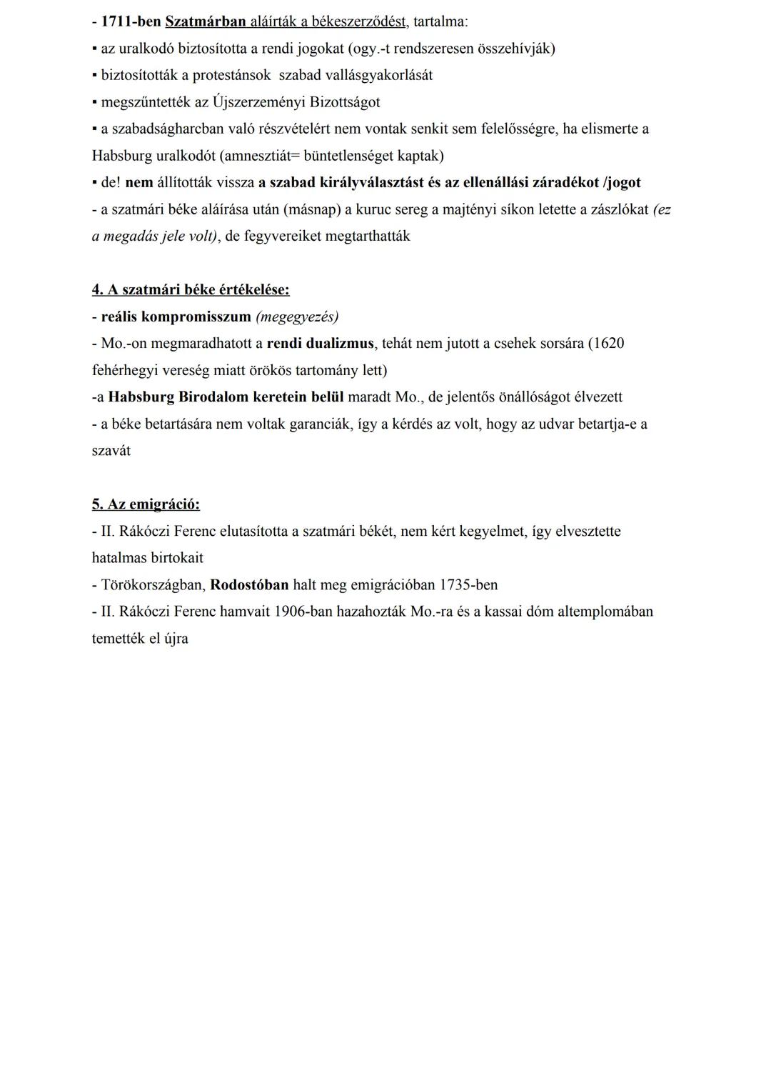 PRÓBAÉRETTSÉGI
11. A Rákóczi-szabadságharc főbb okai, eseményei és eredményei
(1703-1711)
1. A szabadságharc okai (uralkodó: I. Lipót: 1657-