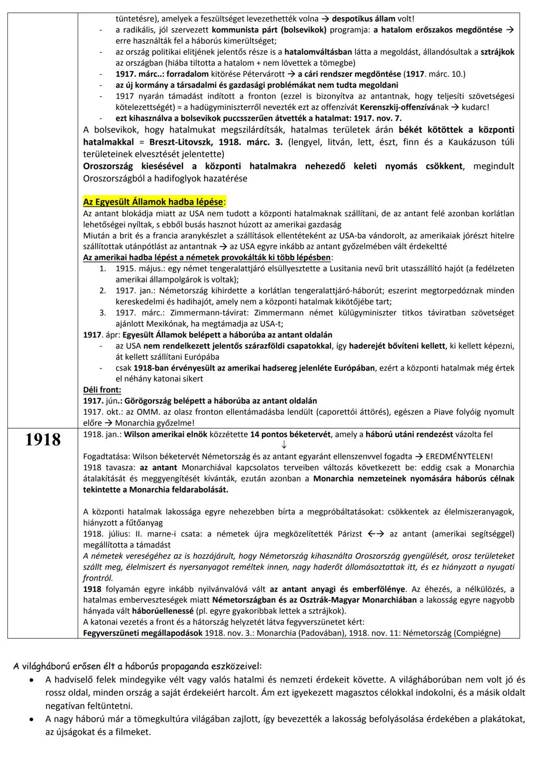 ELŐZMÉNYEK:
A ELSŐ VILÁGHÁBORÚ KORA
Az első világháború: a háború jellemzői, hadviselő felek
A századfordulóra jelentős változások következ