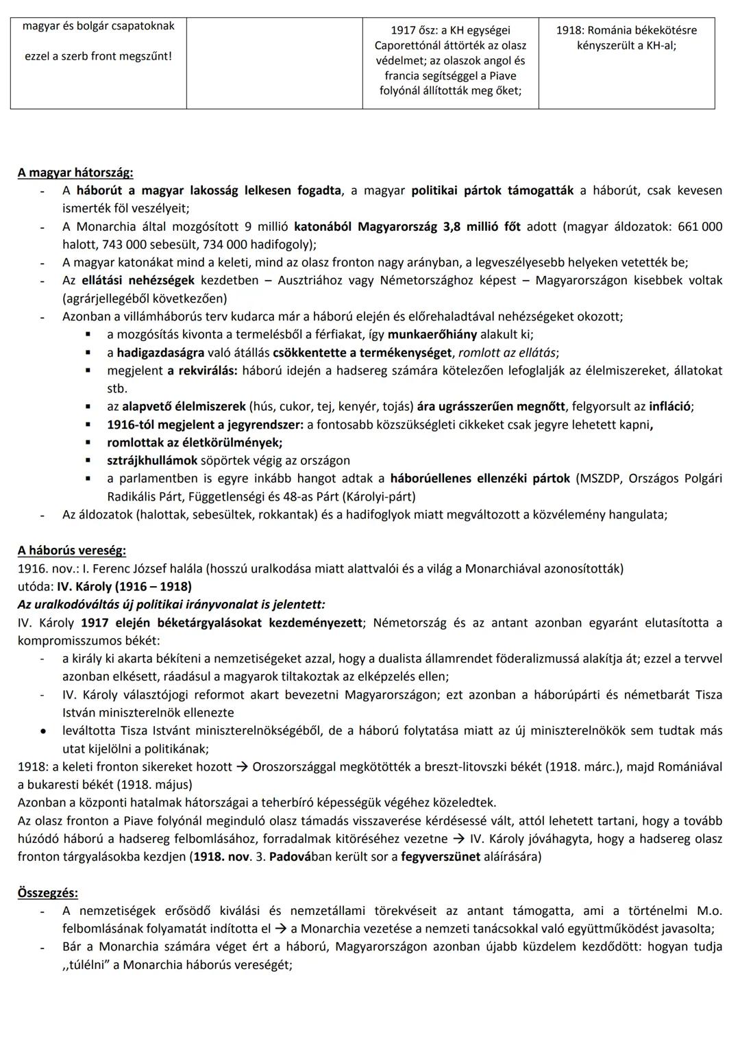 ELŐZMÉNYEK:
A ELSŐ VILÁGHÁBORÚ KORA
Az első világháború: a háború jellemzői, hadviselő felek
A századfordulóra jelentős változások következ