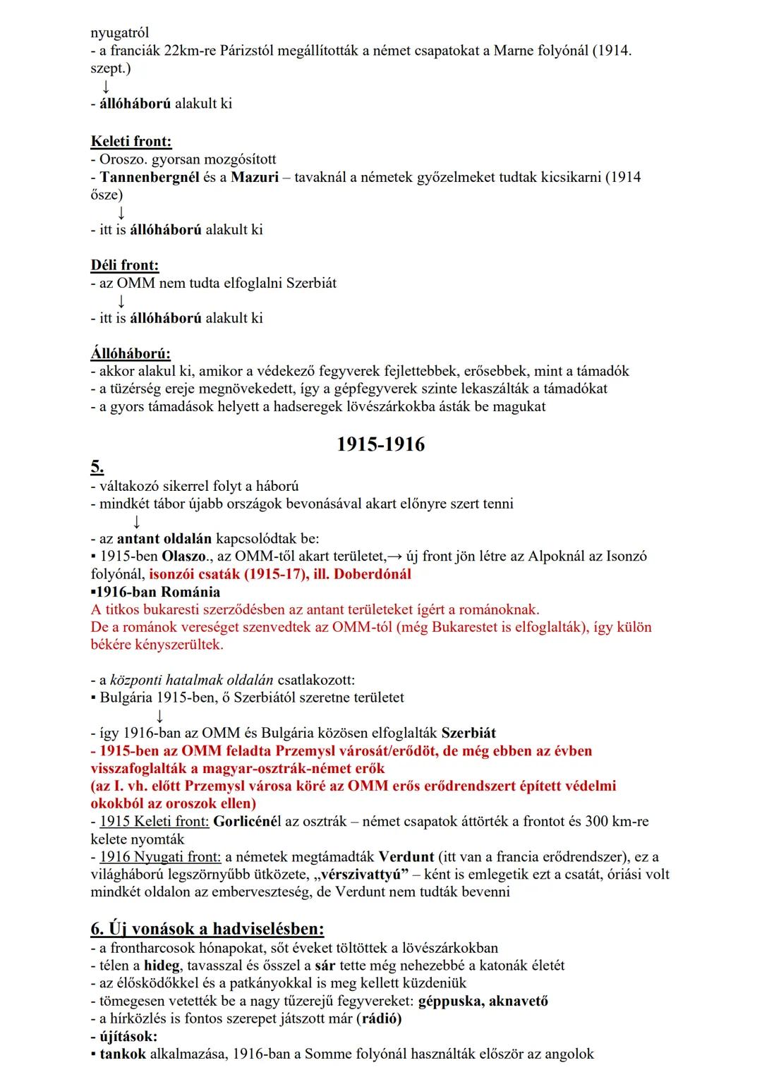 Előzmény
Az első világháború jellege, jellemzői
1861-ben létrejött az egységes Olaszo.
1871. jan. 18-án a Versailles-i palota tükörtermében