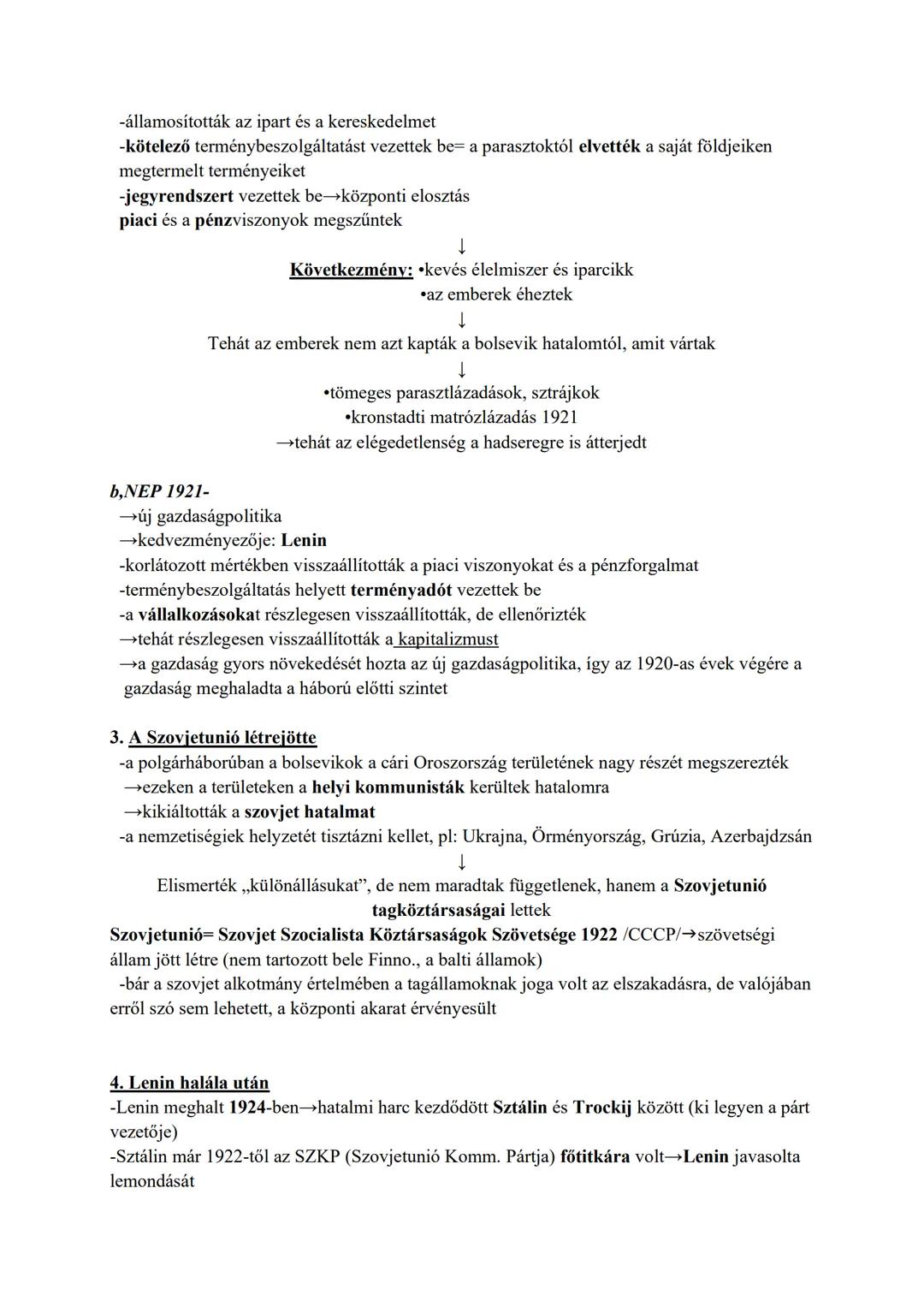 A Kommunista Szovjetunió
1. Ismétlés
a) A bolsevikok (kommunisták) 1917.okt. 25. (nov.7.) Péterváron puccsal átvették a hatalmat
az Id. Kor