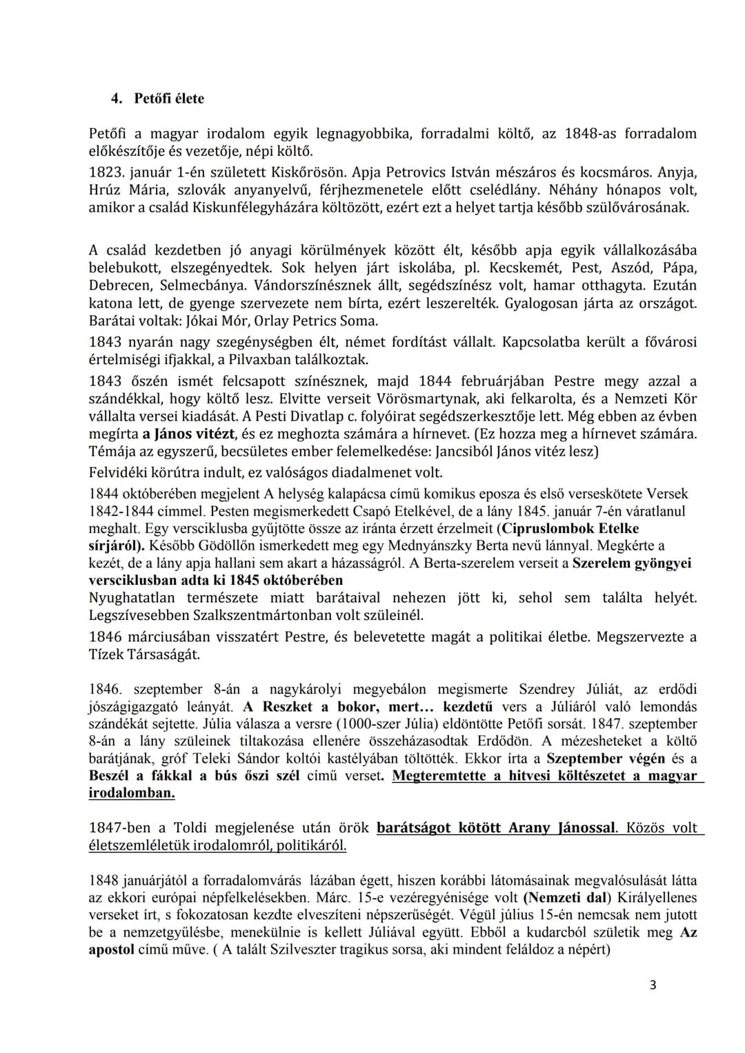 ## Érettségi témakörök: irodalom
(középszint).
**Témakör:** Művek a magyar irodalomból I. Kötelező szerzők
* Petőfi Sándor tájköltészete
*