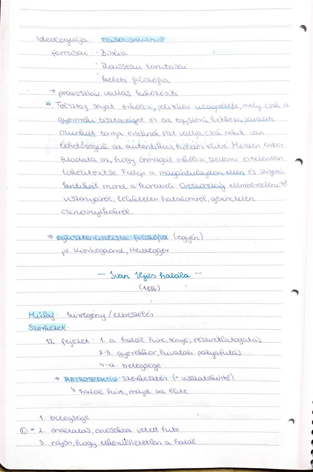 ## Lev Nyikolajevics Tolsztoj
**Élete:**
* Született: 1828, Jasznaja Poljana - Főnemes
* nemesi származás → grófi cím
* kitűnő nevelés, ko