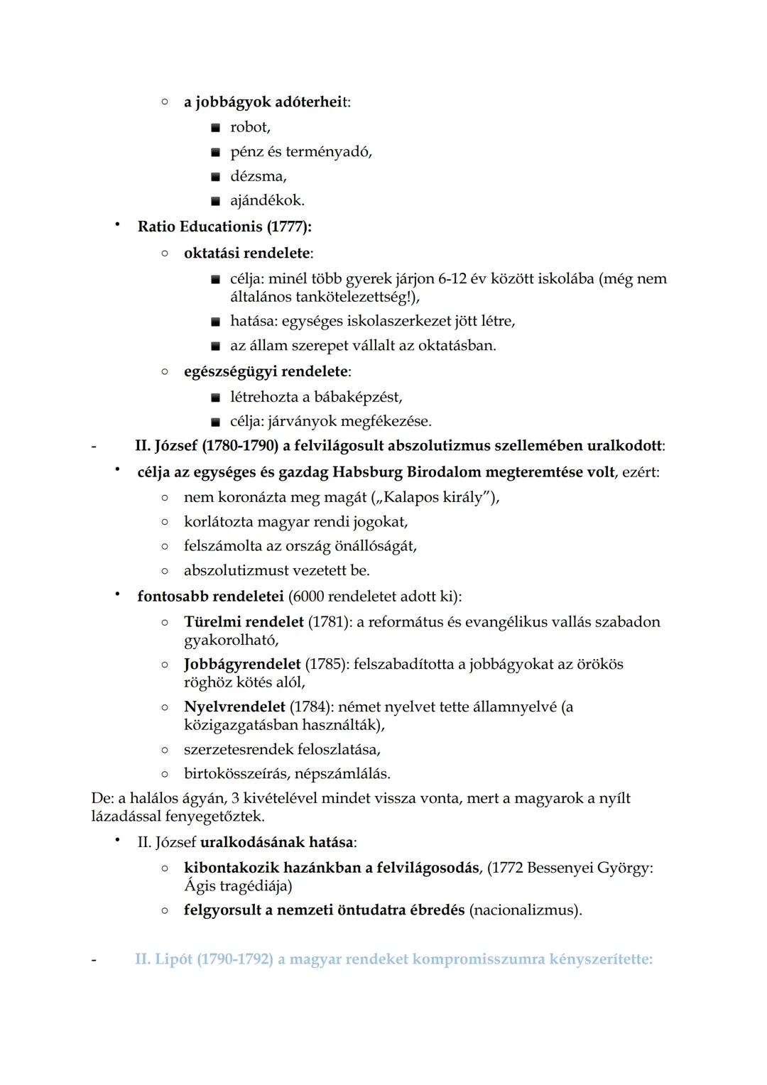 Magyarország a XVIII. században
Az újjáépítés kora
Magyarország beilleszkedése a Habsburg Birodalomba:
A Habsburg Birodalom a XVIII. század