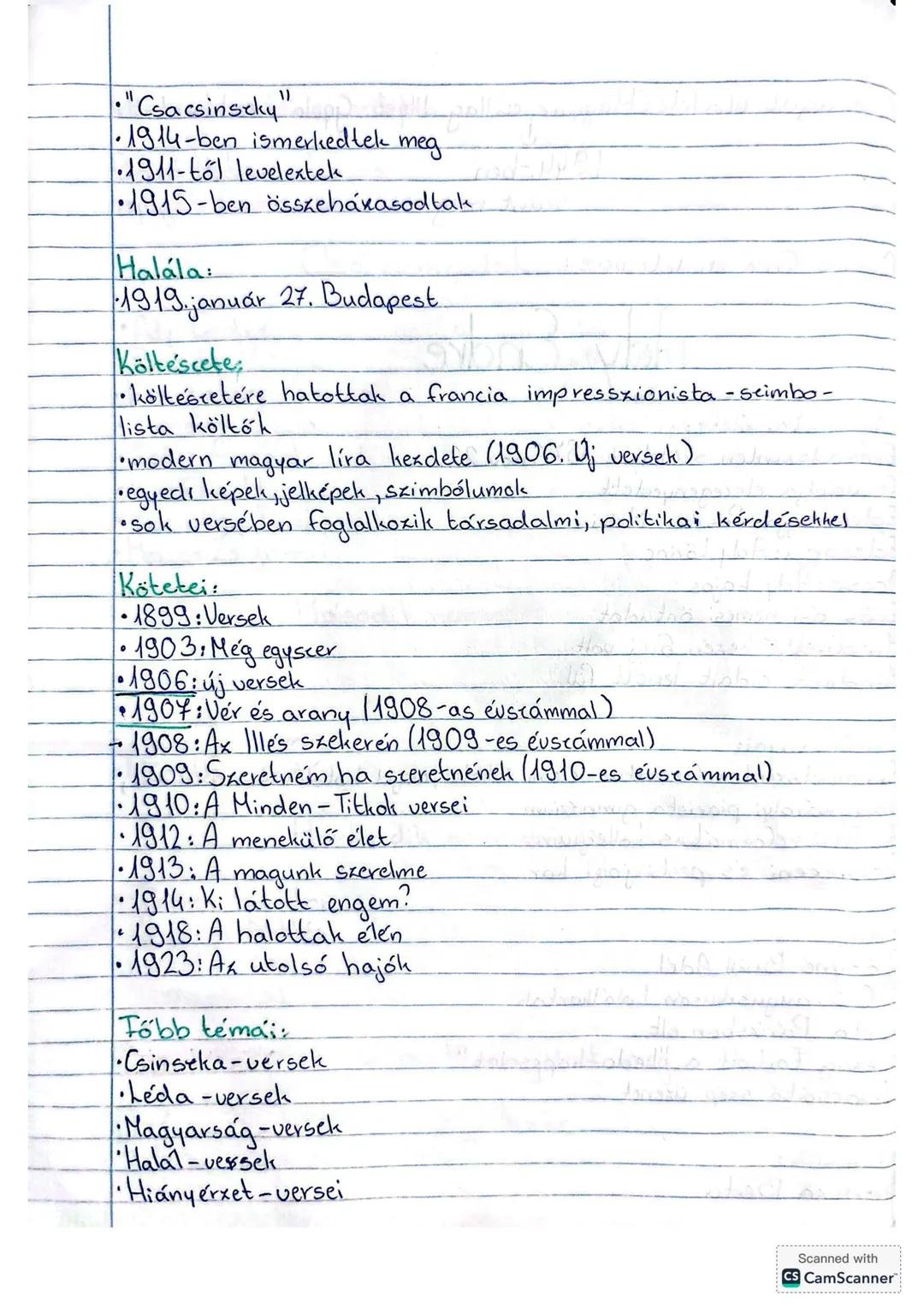 Ady Endre élete:
Ady Endre
• Ermindszenten született 1877. nov. 22.
•Családja elszegényedett
•Edesanyja: Pásztor Mária
•Edesapja: Ady Lőrinc