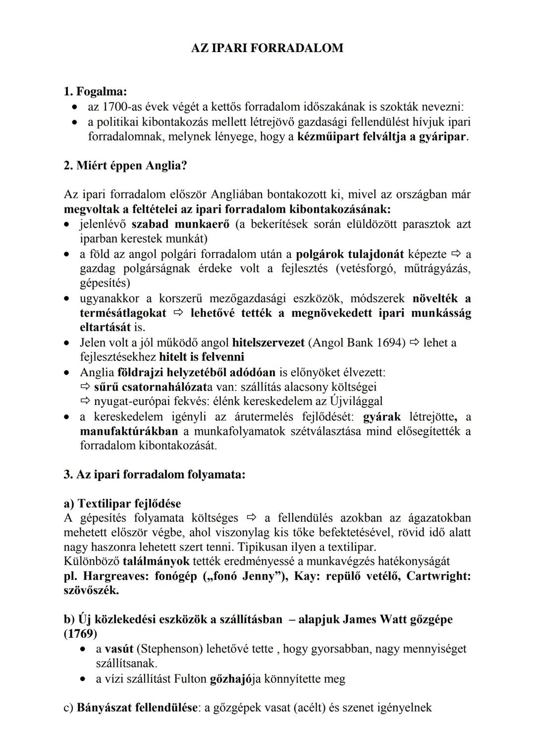 AZ IPARI FORRADALOM
1. Fogalma:
• az 1700-as évek végét a kettős forradalom időszakának is szokták nevezni:
⚫ a politikai kibontakozás mell