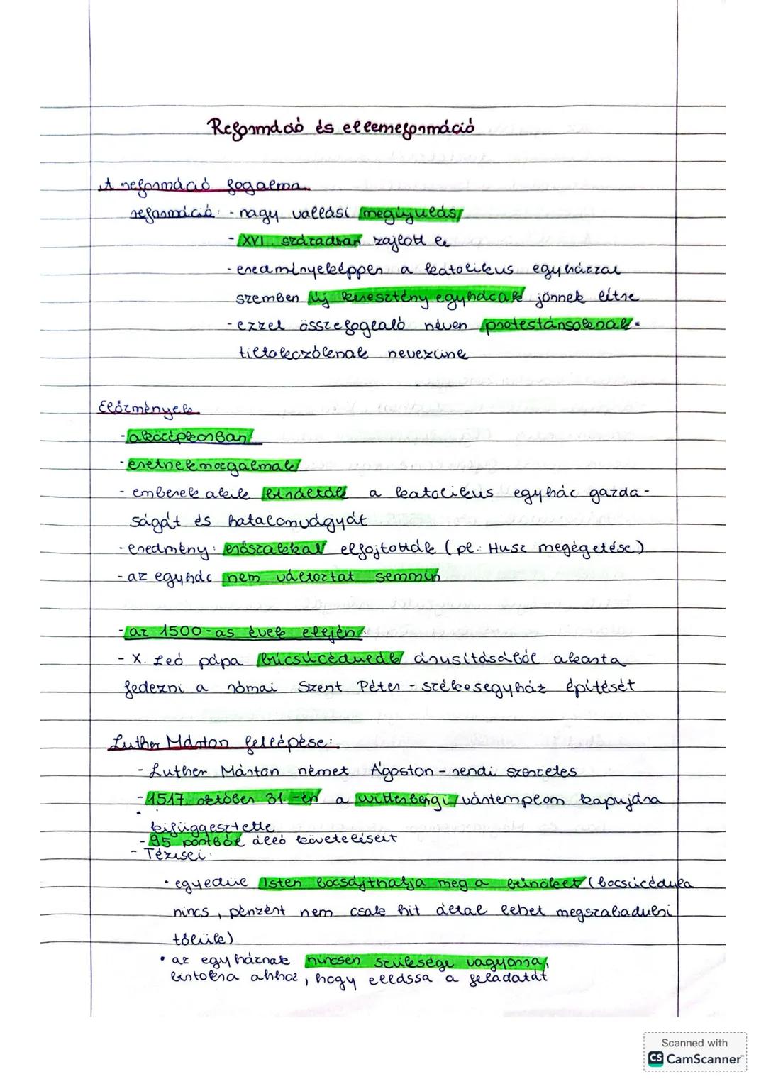 ## Reformació és ellenreformáció
A reformáció fogalma
reformáció - nagy vallási *meggyülés*
- XVI. században zajlott le
-enea minyeképpen a