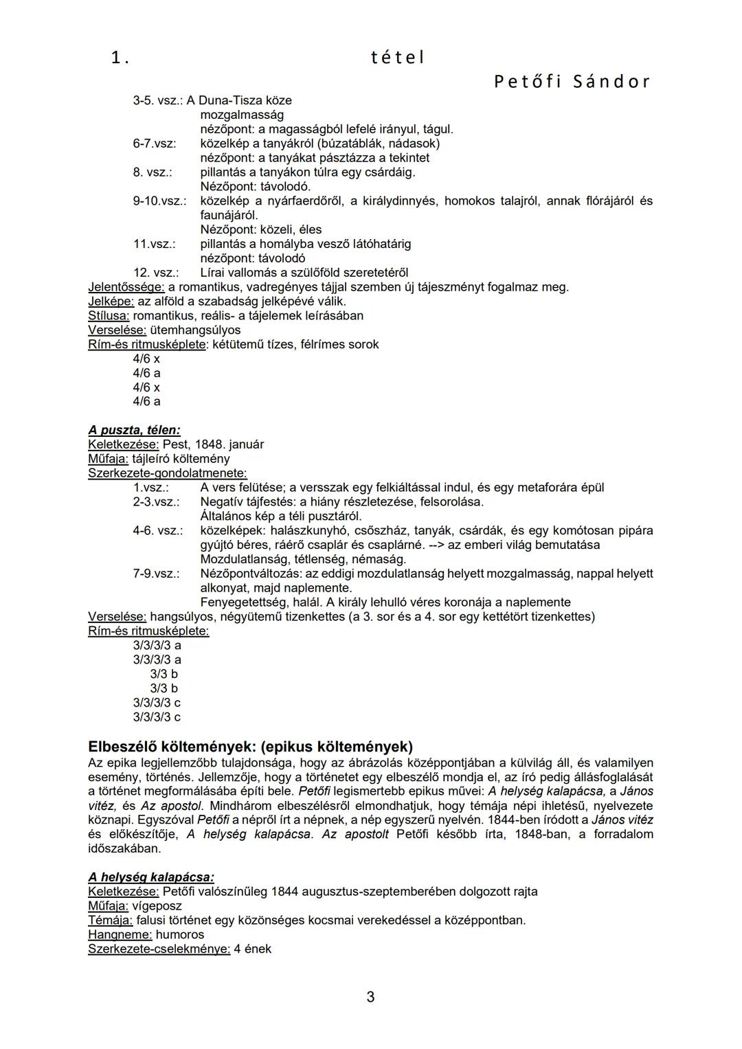1.
tétel
Petőfi Sándor
Petőfi Sándor
(1823-1849)
* 1823 január 1-jén született Kiskőrösön
* Apja: Petrovics István, anyja: Hrúz Mária
*