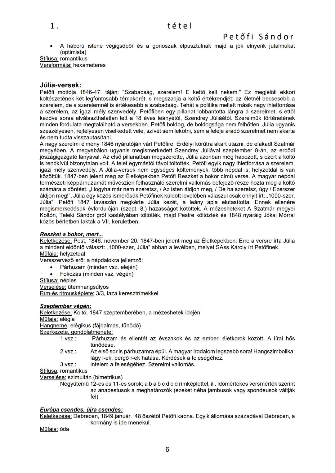 1.
tétel
Petőfi Sándor
Petőfi Sándor
(1823-1849)
* 1823 január 1-jén született Kiskőrösön
* Apja: Petrovics István, anyja: Hrúz Mária
*