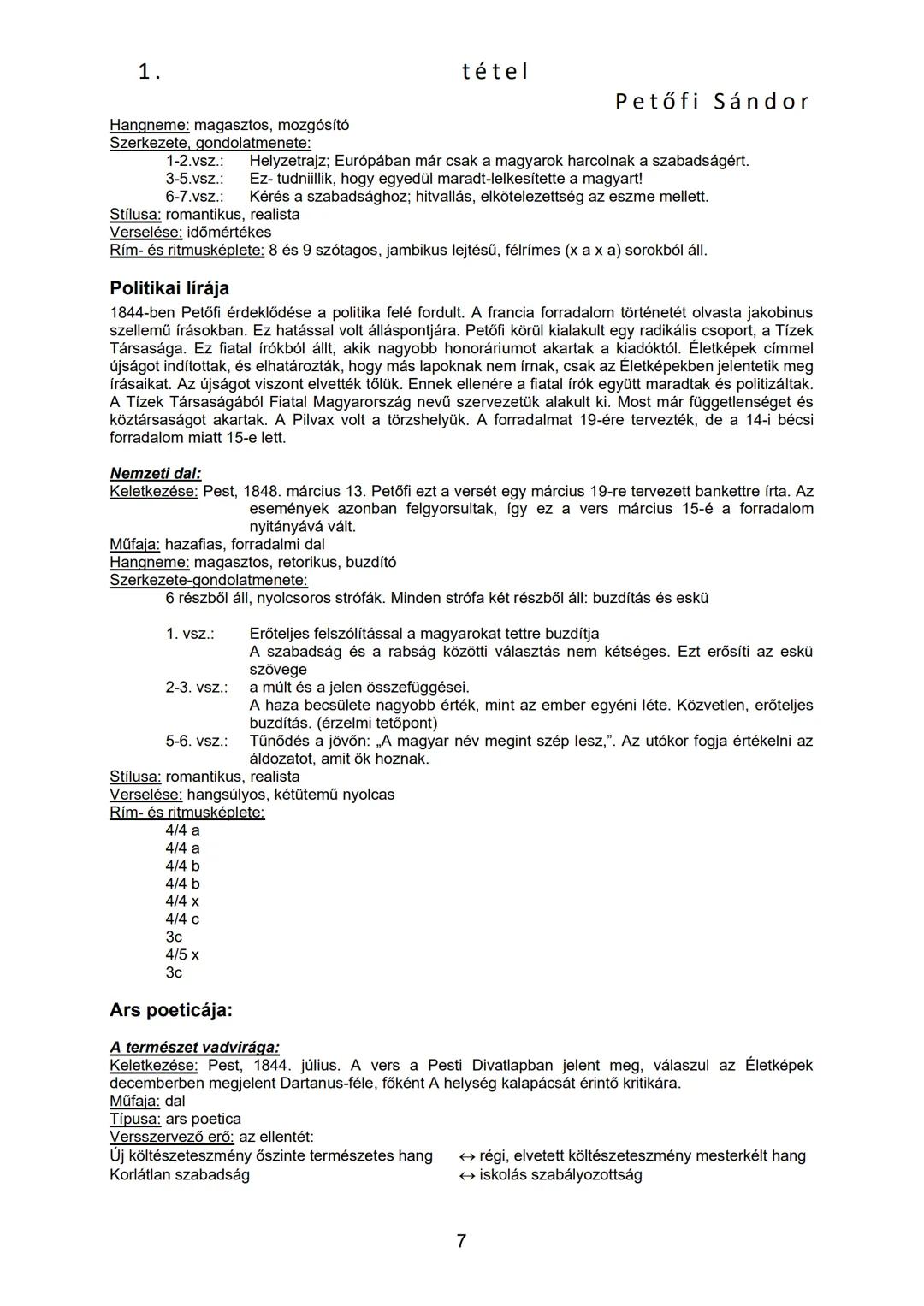1.
tétel
Petőfi Sándor
Petőfi Sándor
(1823-1849)
* 1823 január 1-jén született Kiskőrösön
* Apja: Petrovics István, anyja: Hrúz Mária
*