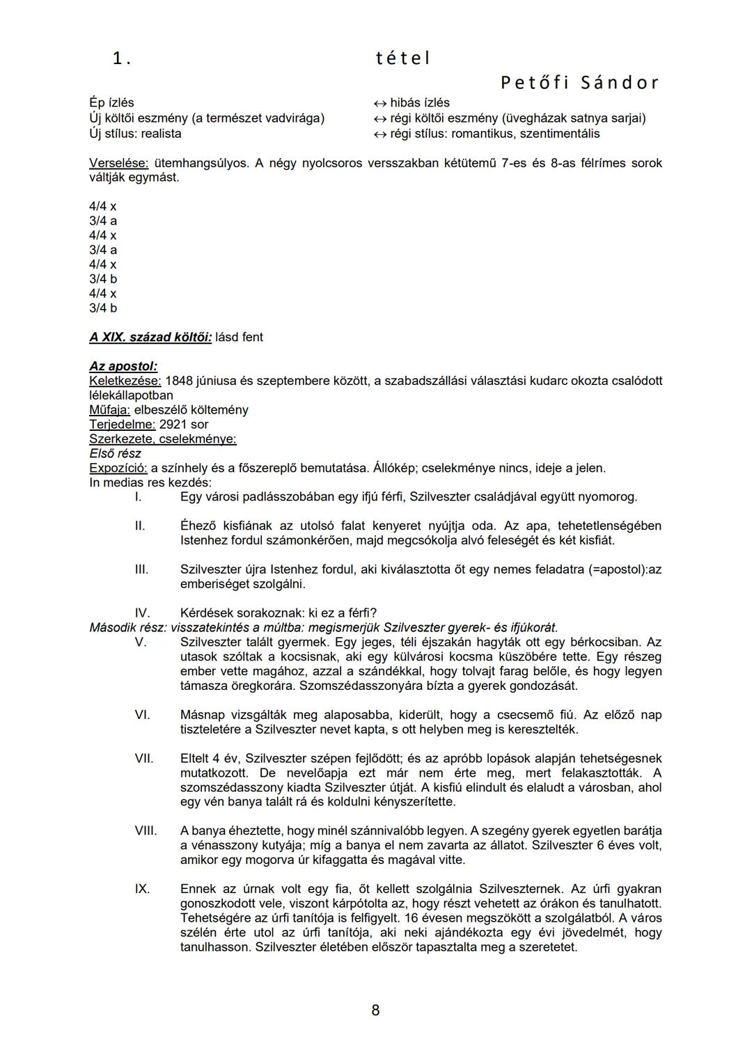 1.
tétel
Petőfi Sándor
Petőfi Sándor
(1823-1849)
* 1823 január 1-jén született Kiskőrösön
* Apja: Petrovics István, anyja: Hrúz Mária
*