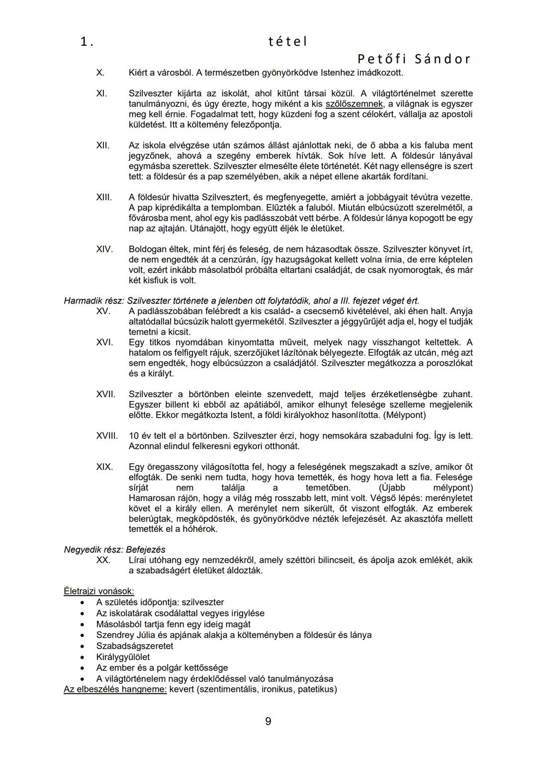 1.
tétel
Petőfi Sándor
Petőfi Sándor
(1823-1849)
* 1823 január 1-jén született Kiskőrösön
* Apja: Petrovics István, anyja: Hrúz Mária
*